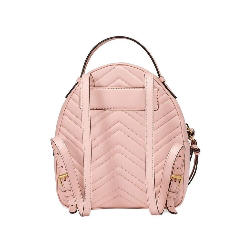 Shop Gucci's GG Marmont Backpack in Pastel Pink