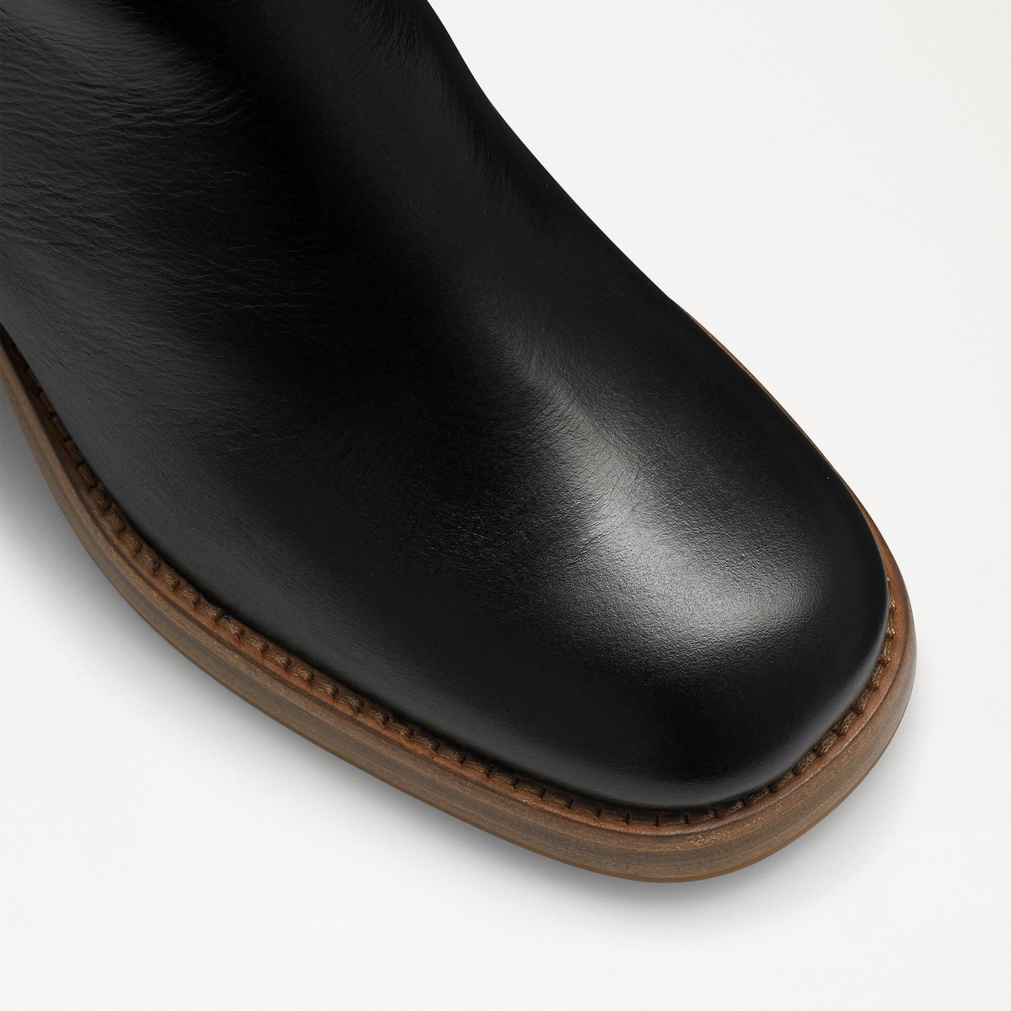 Bromley tall leather block heel boots hot sale