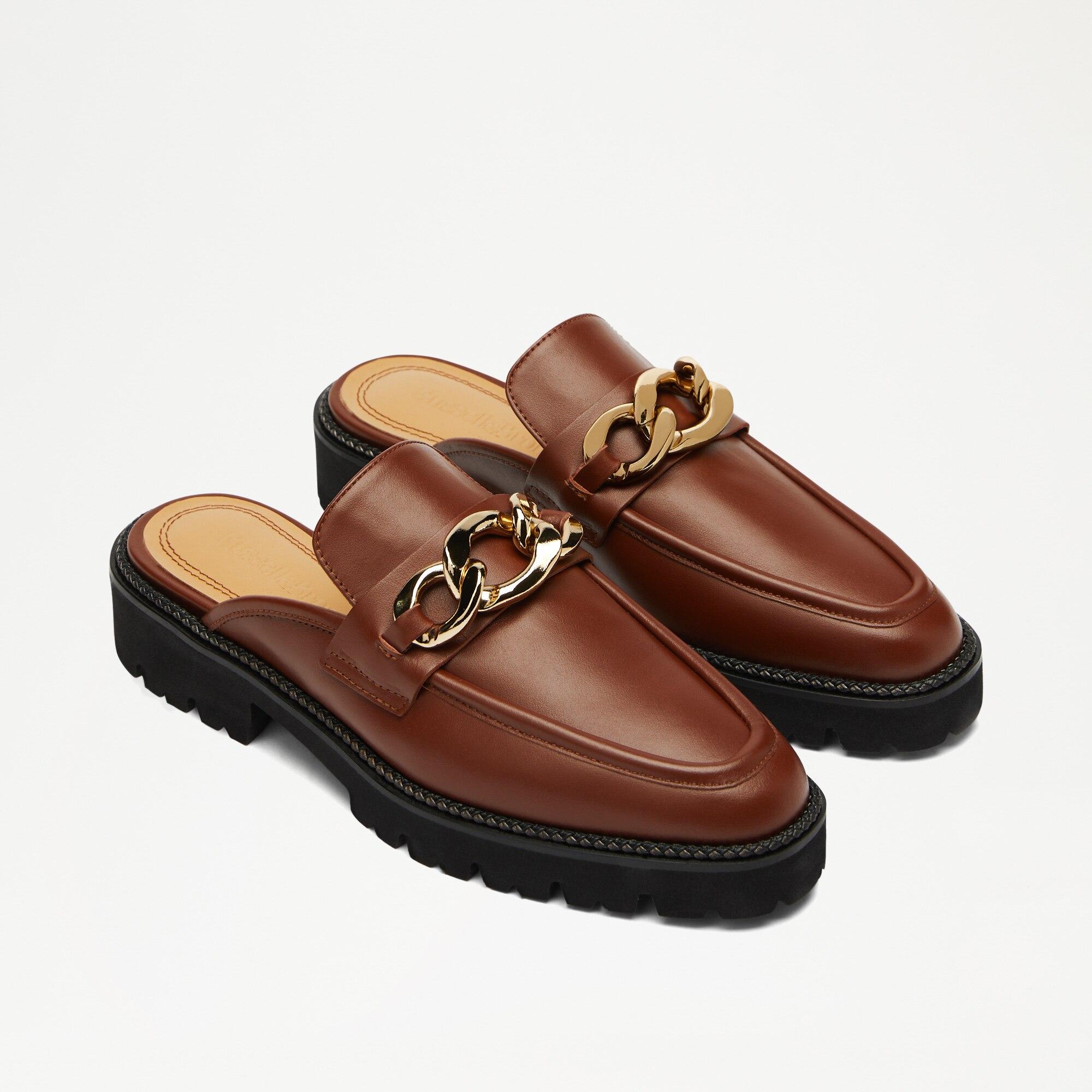 Russell Bromley Cleo Mule Women s 3 Ring Loafer Mules Tan Brown Nappa Leather Lyst UK