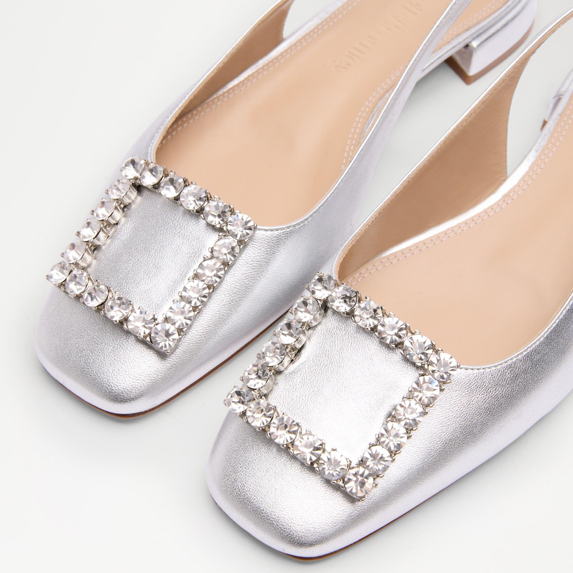 Russell Bromley Gigi Embellished Slingback Flat in White Lyst UK