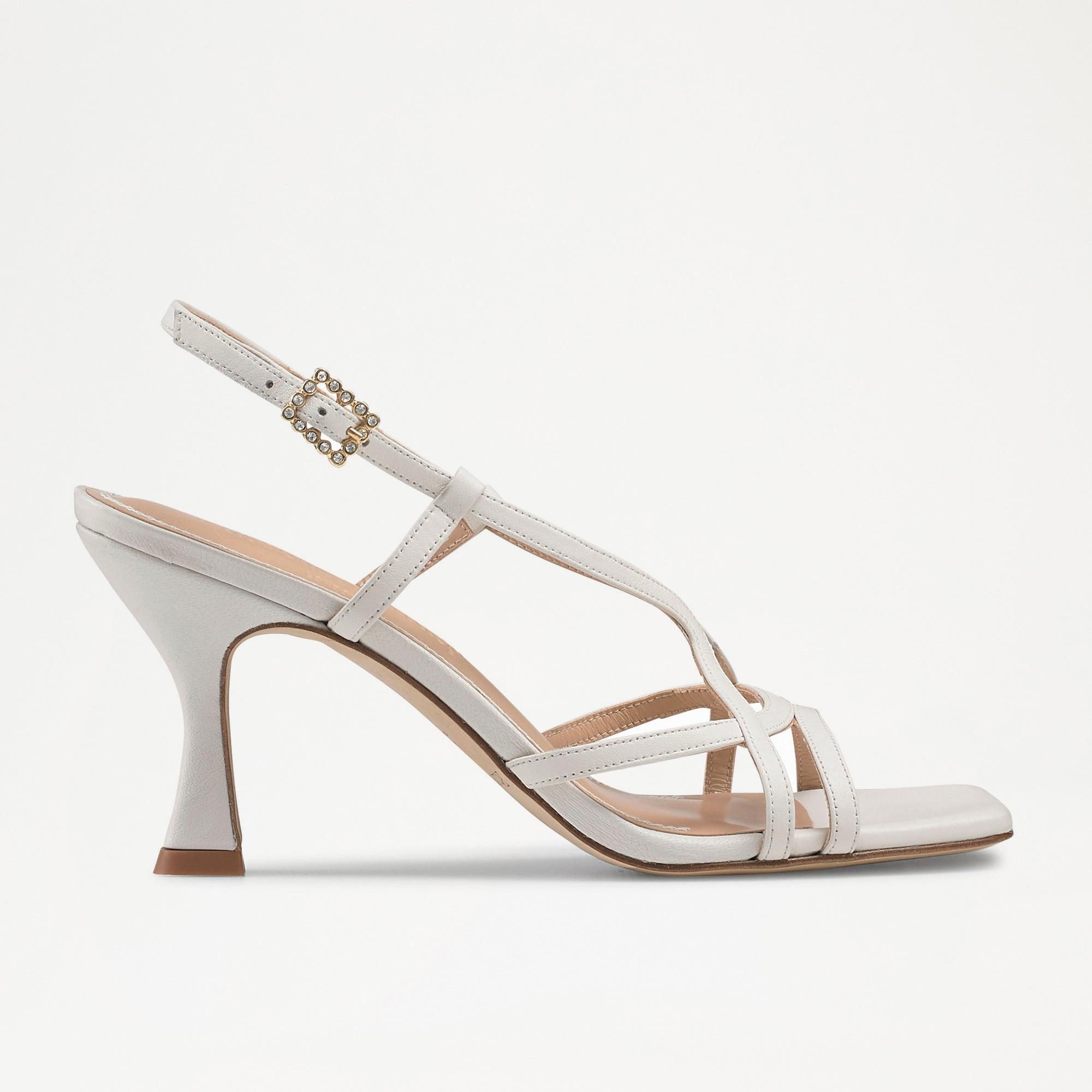 Russell and hotsell bromley white sandals
