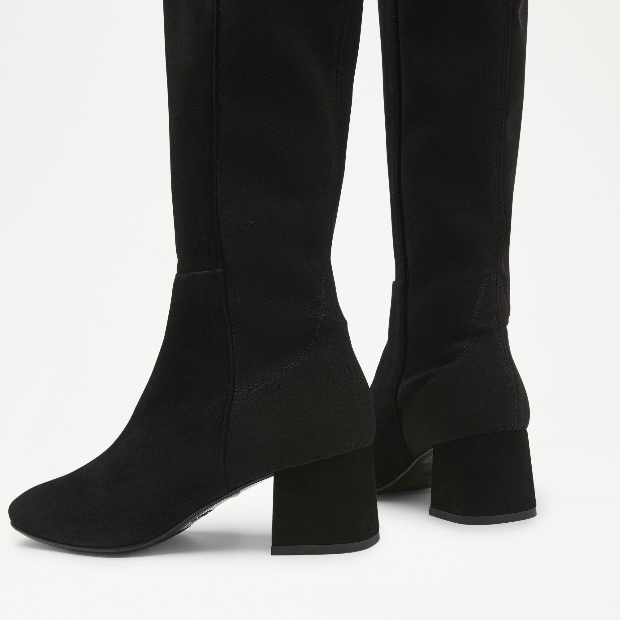 Russell Bromley Infinite Women s Black Heeled Back Stretch Knee Boot Lyst UK