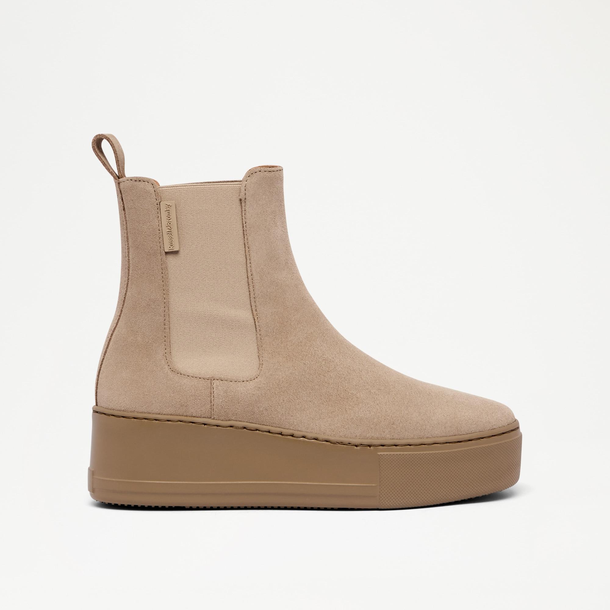 Russell Bromley Park Way Women s Beige Suede Sneaker Chelsea