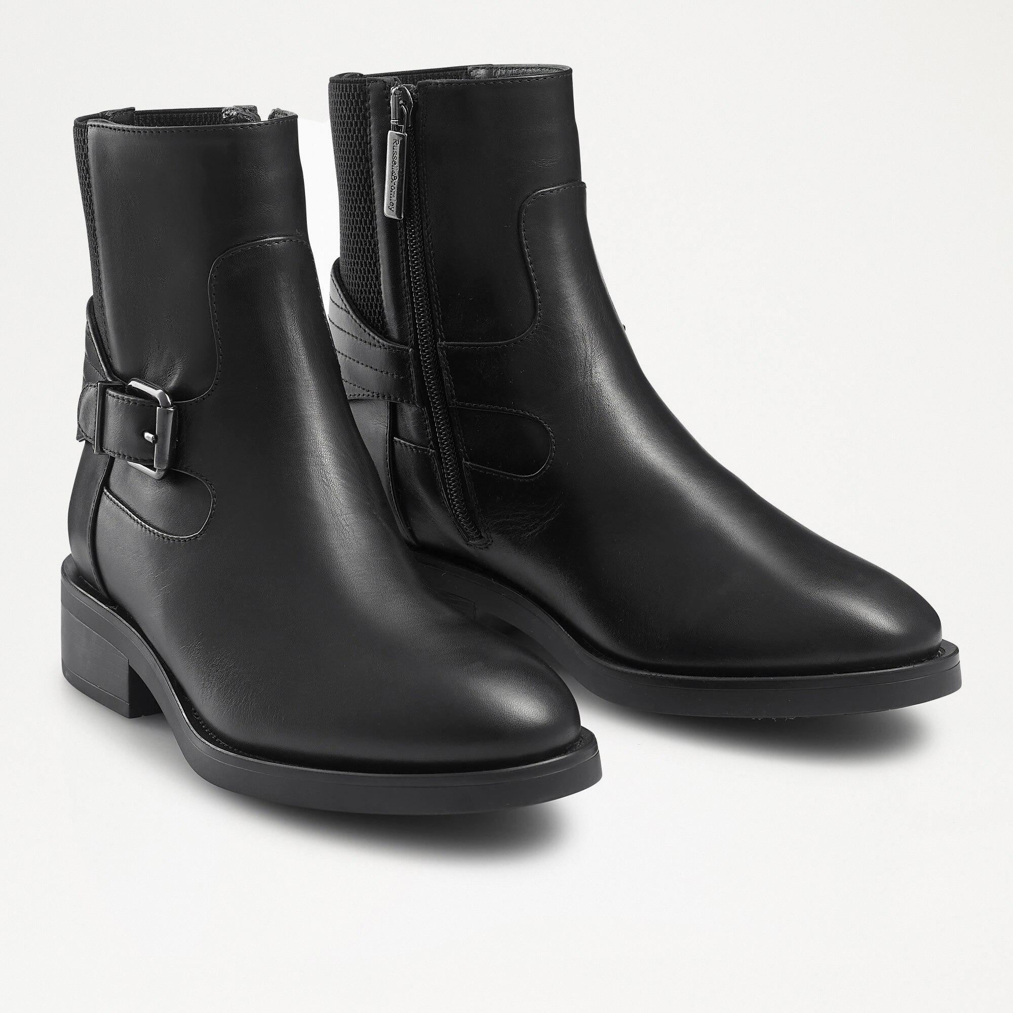 Russell and bromley black ankle cheap boots