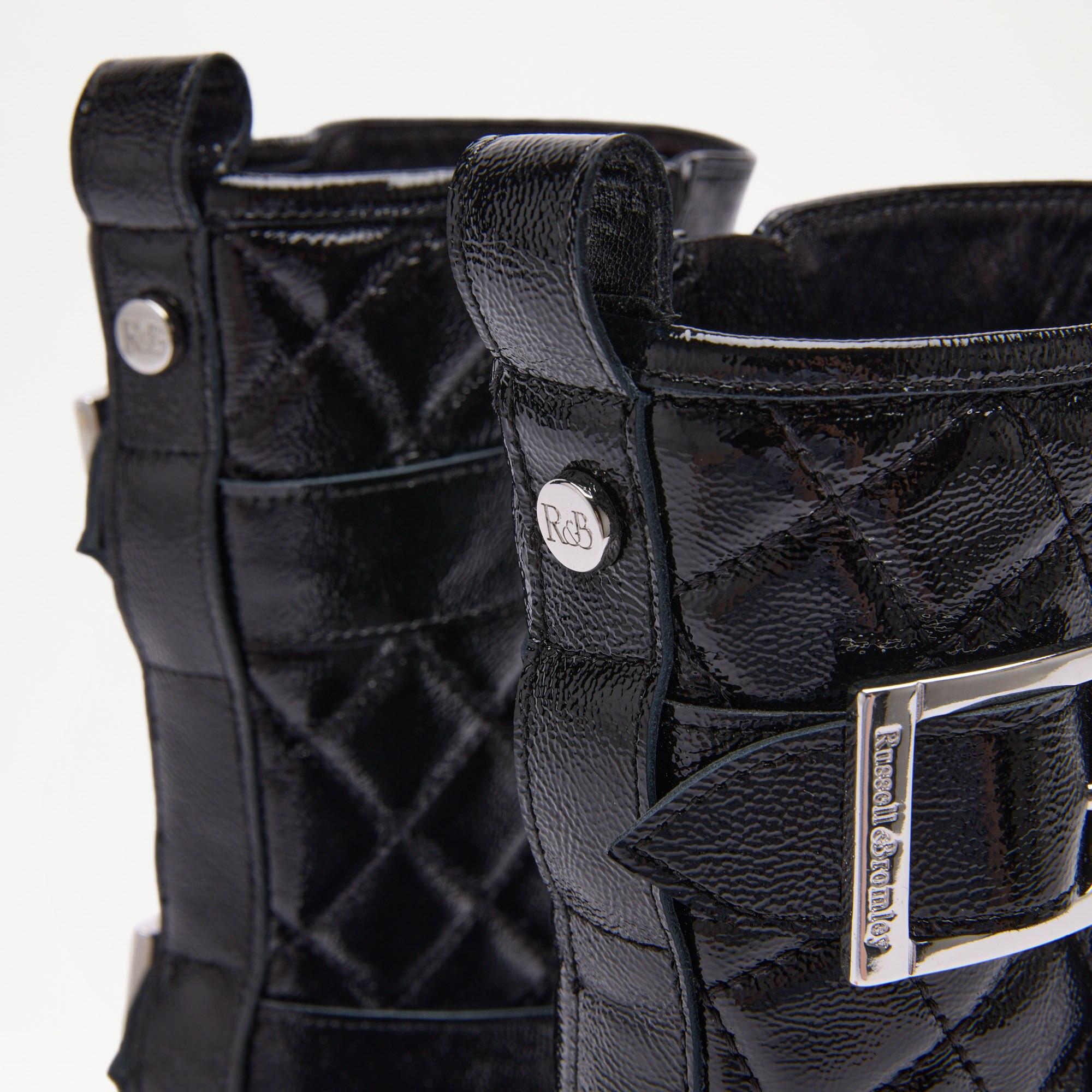 Russell Bromley Sonny Quilted Buckle Boot in Black Lyst UK