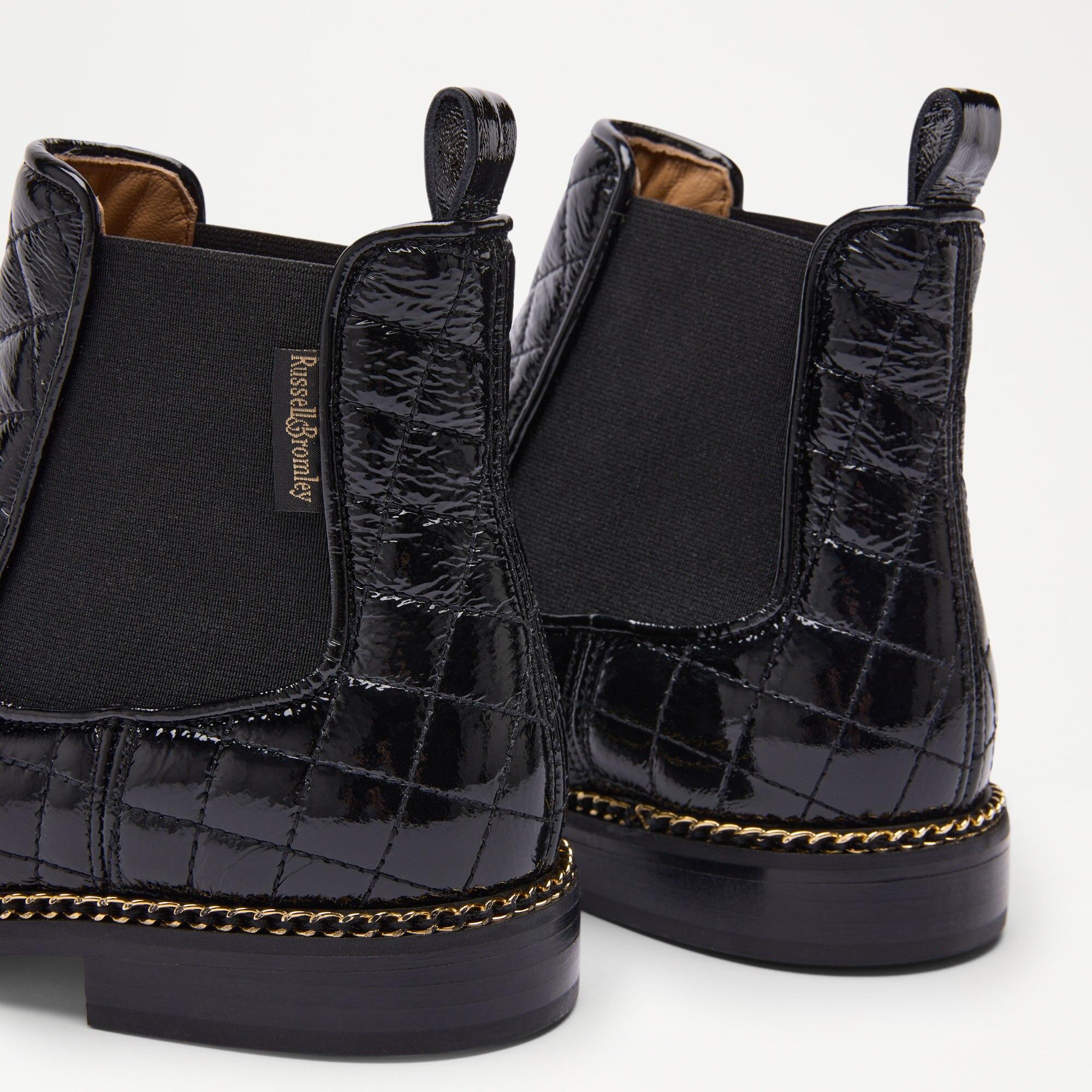 Russell Bromley Kensington Quilted Chelsea Boot in Black Lyst UK