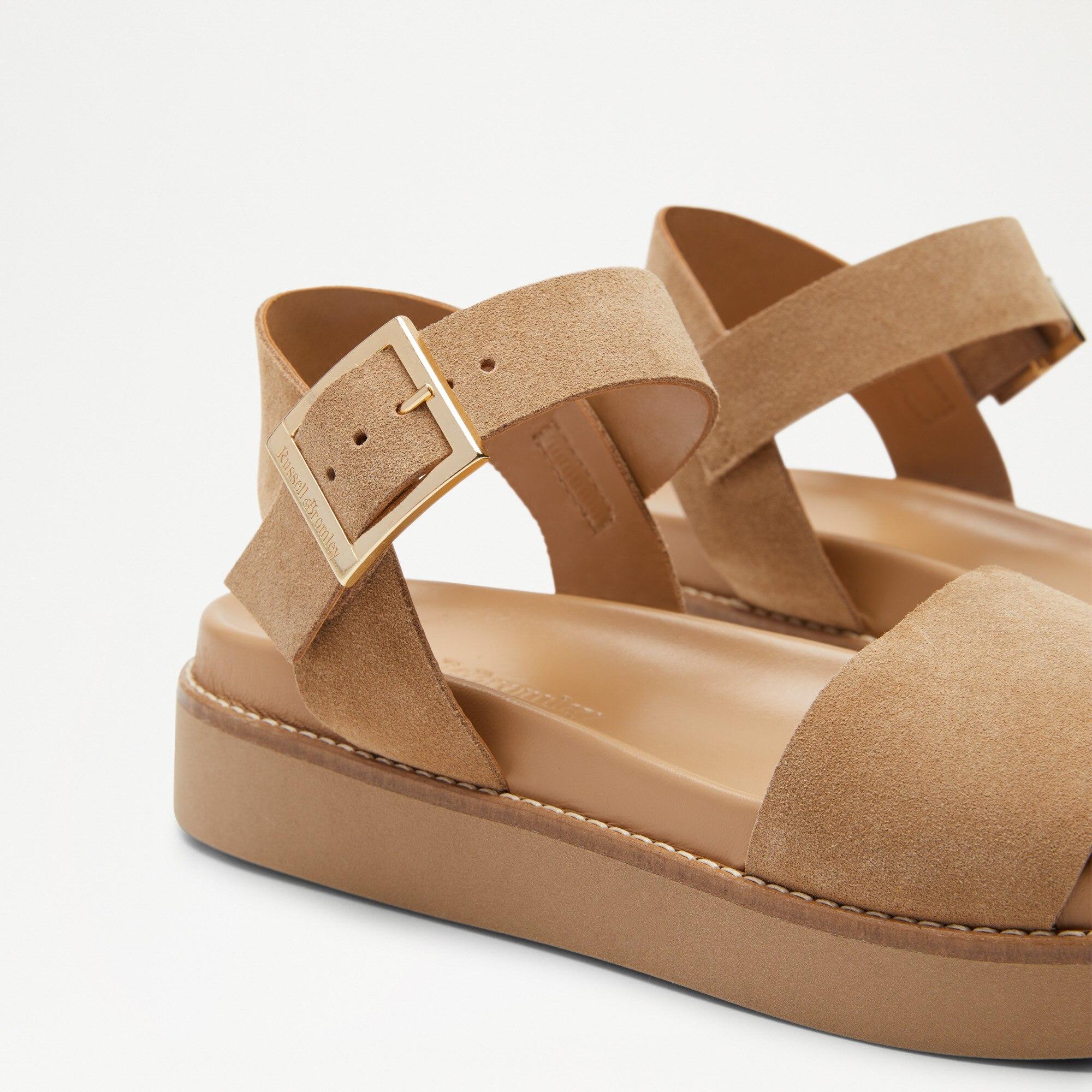 Russell \u0026 Bromley Chicago Sporty Flatform Sandal in Natural | Lyst UK