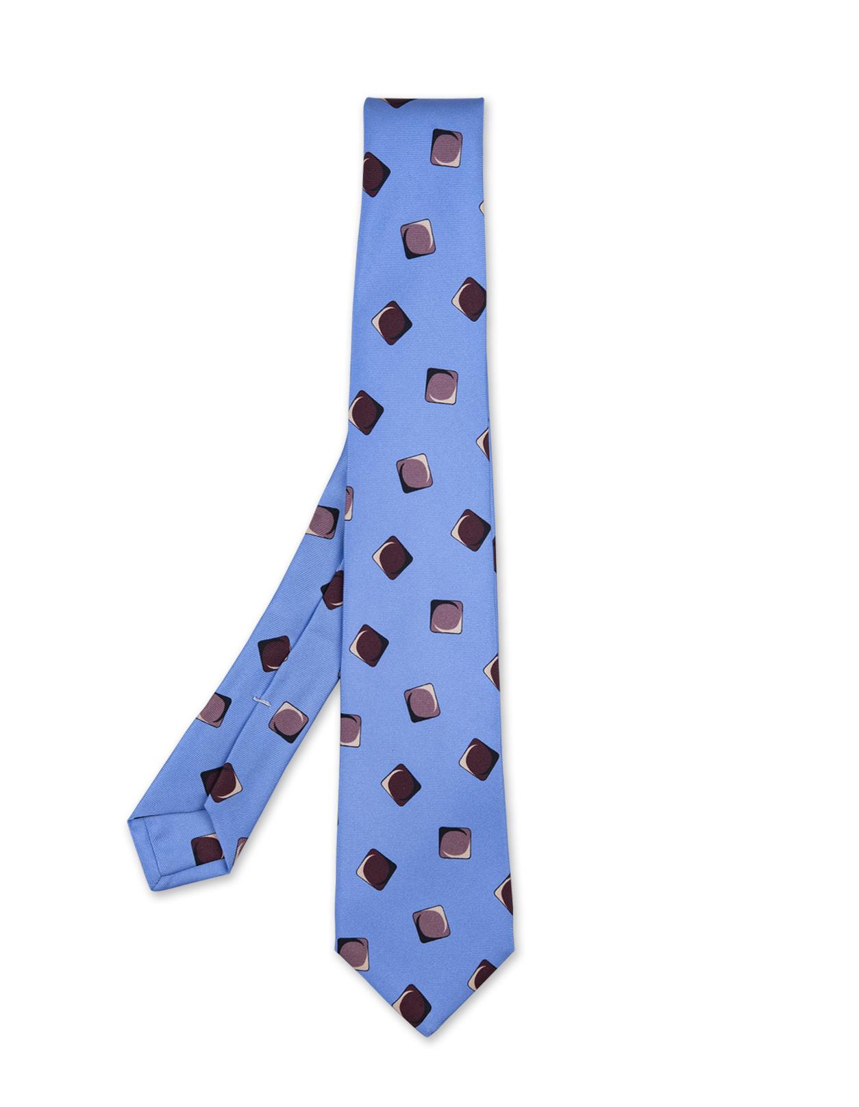 Cravatta In Seta Blu Fiordaliso Con Pattern Di Quadrati da Uomo di Kiton in  Blu | Lyst