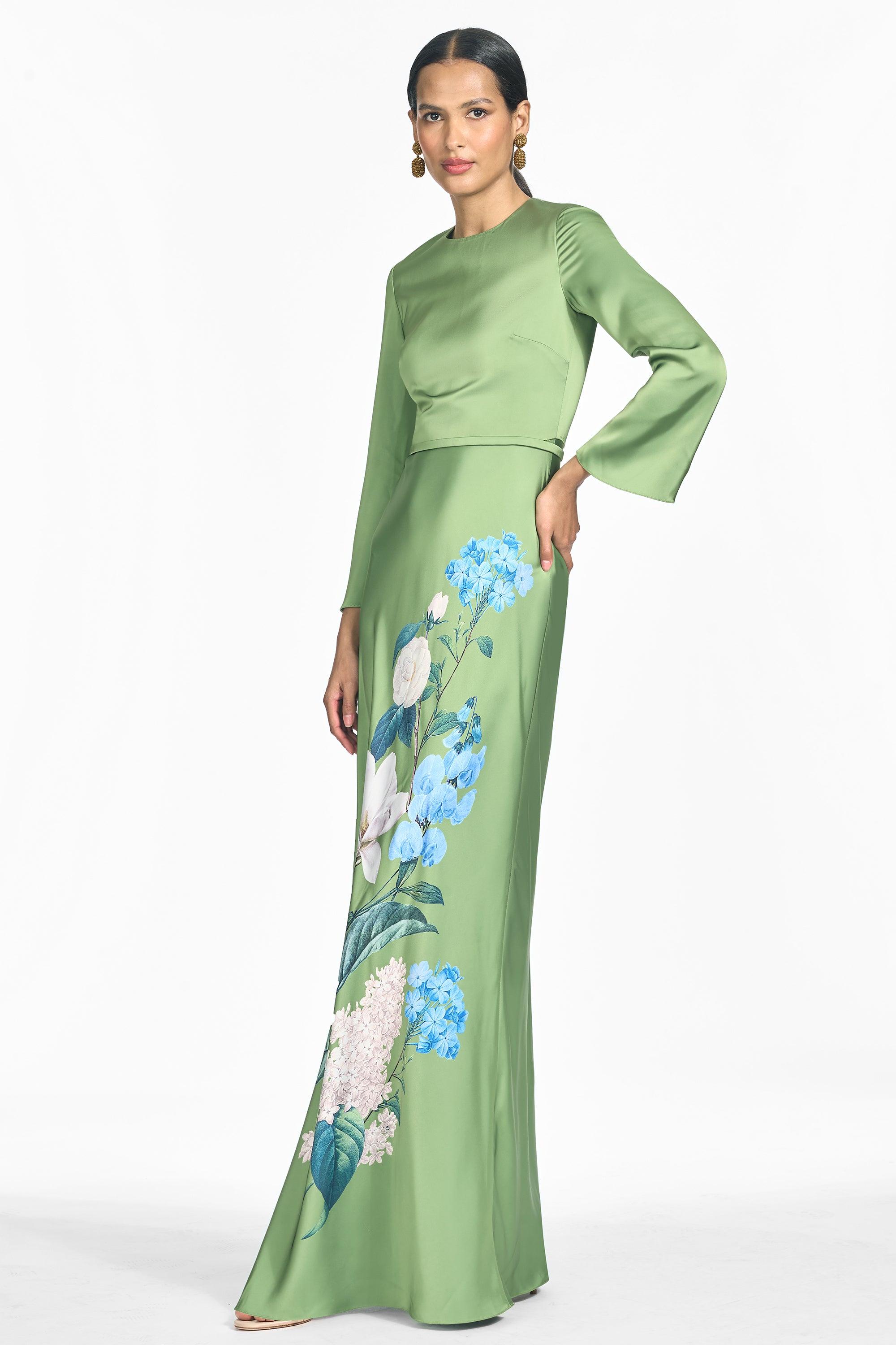 sachin and babi green dress & Becca Gown - BOTTLE Back zipper Sachin & Babi Alex Gown