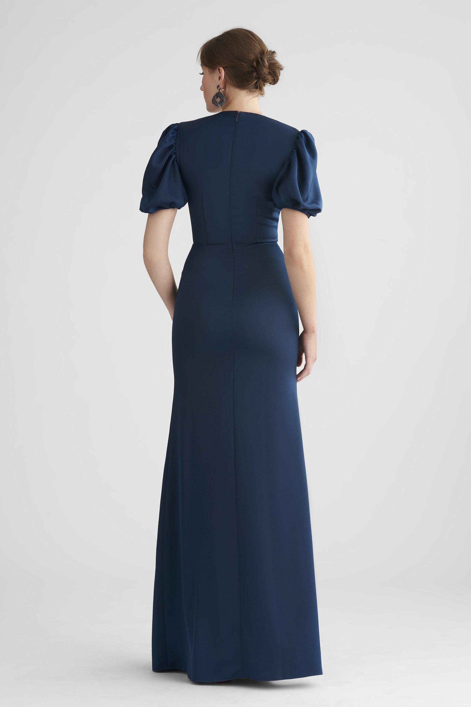 Sachin &amp; Babi Satin Kayla Gown in Midnight (Blue) Lyst
