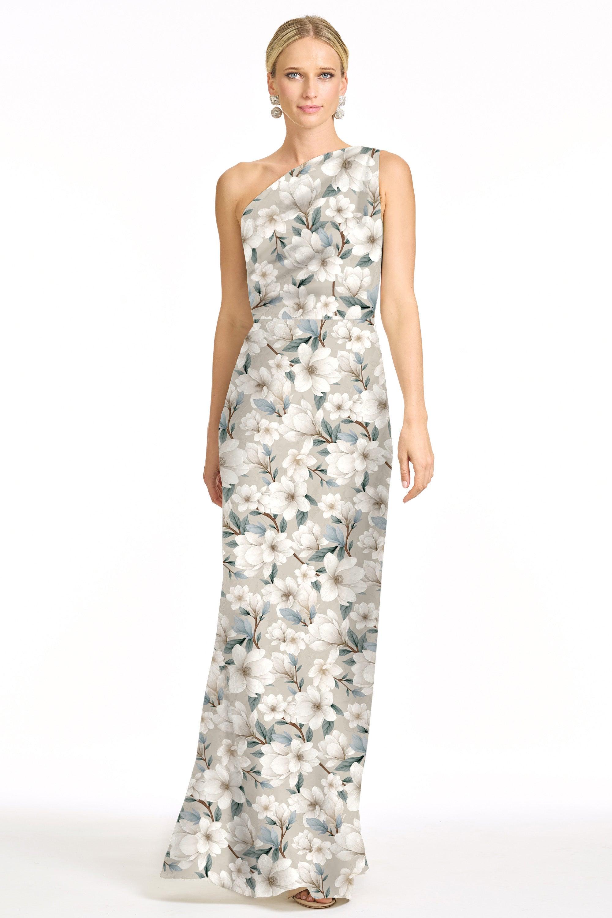 rust floral midi dress Rust Floral Embroidered Chiffon Midi Dress