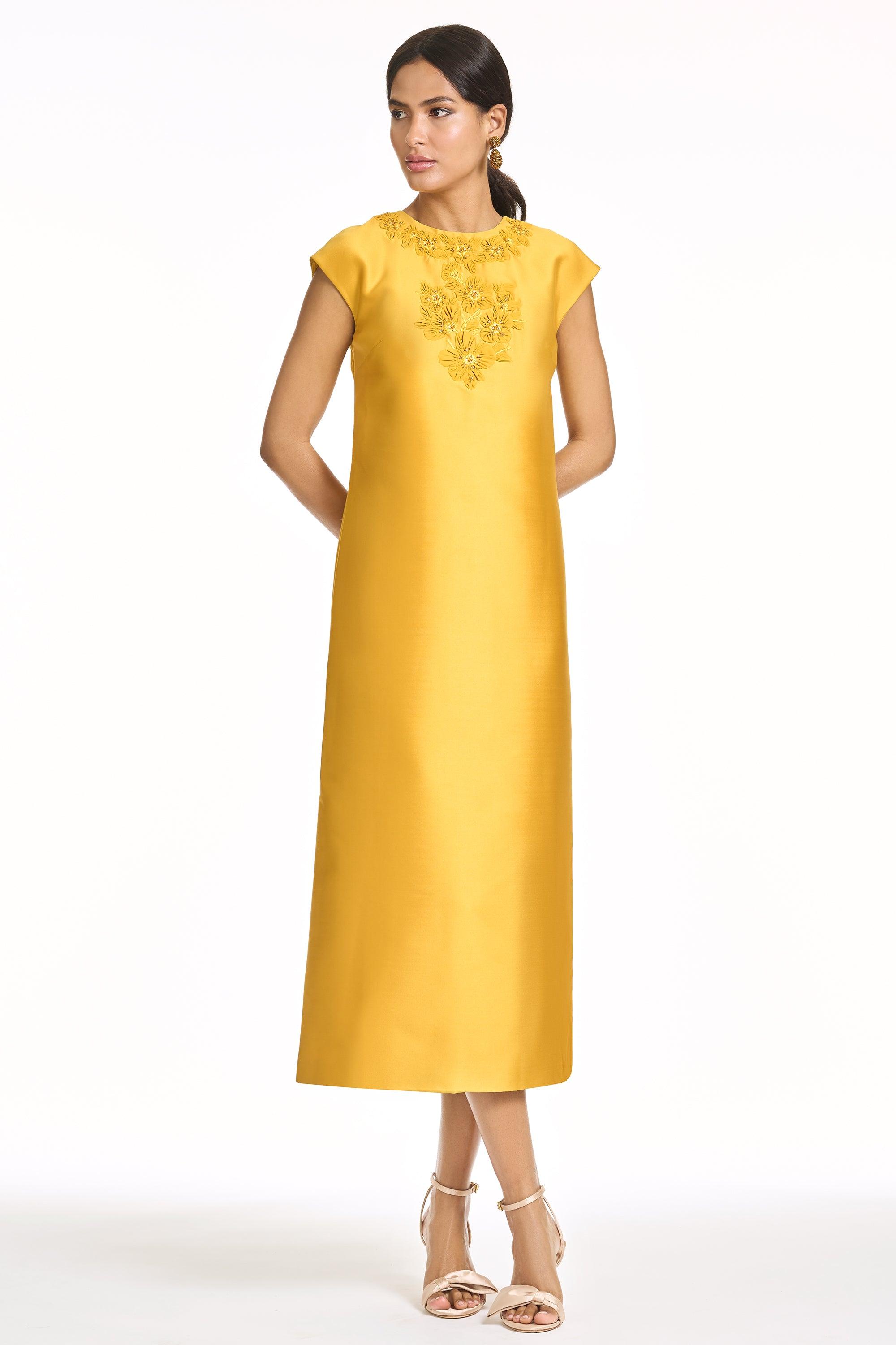 sachin and babi gold dress Sachin & Babi Honora Golden Gardens Gown - Gold