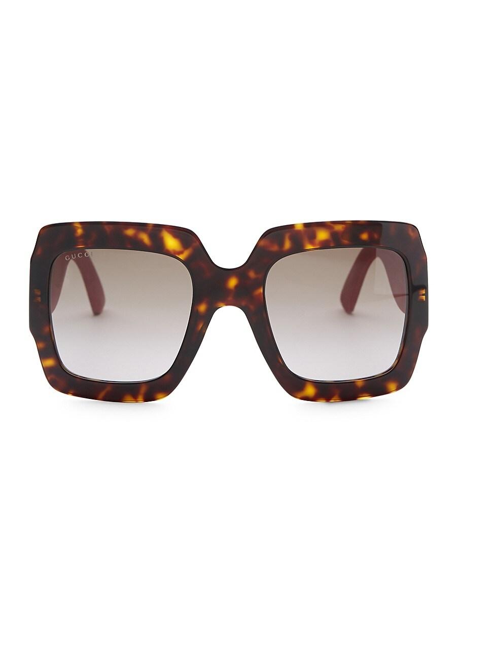 gucci glittered gradient oversized square sunglasses