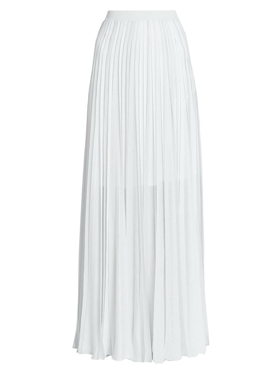 Christopher Esber Entwined Ribbon Pleated Maxi Skirt in White | Lyst