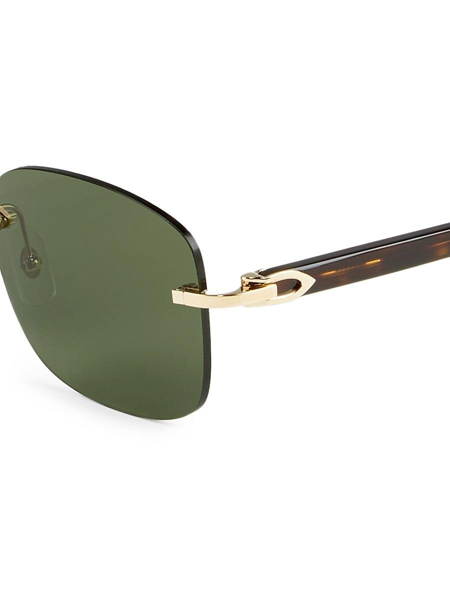 cartier core range 58mm rectangular sunglasses