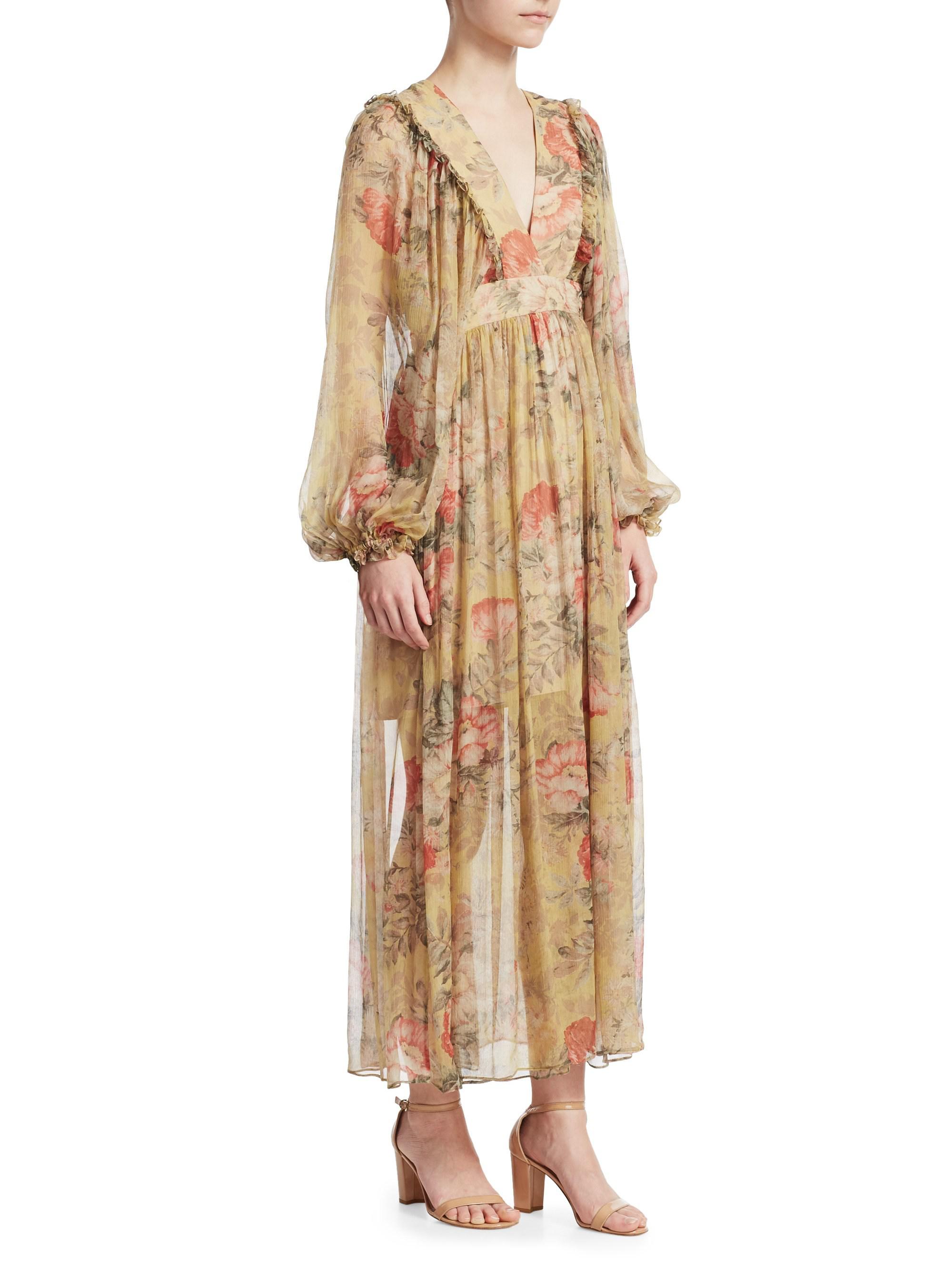 zimmermann long sleeve floral dress