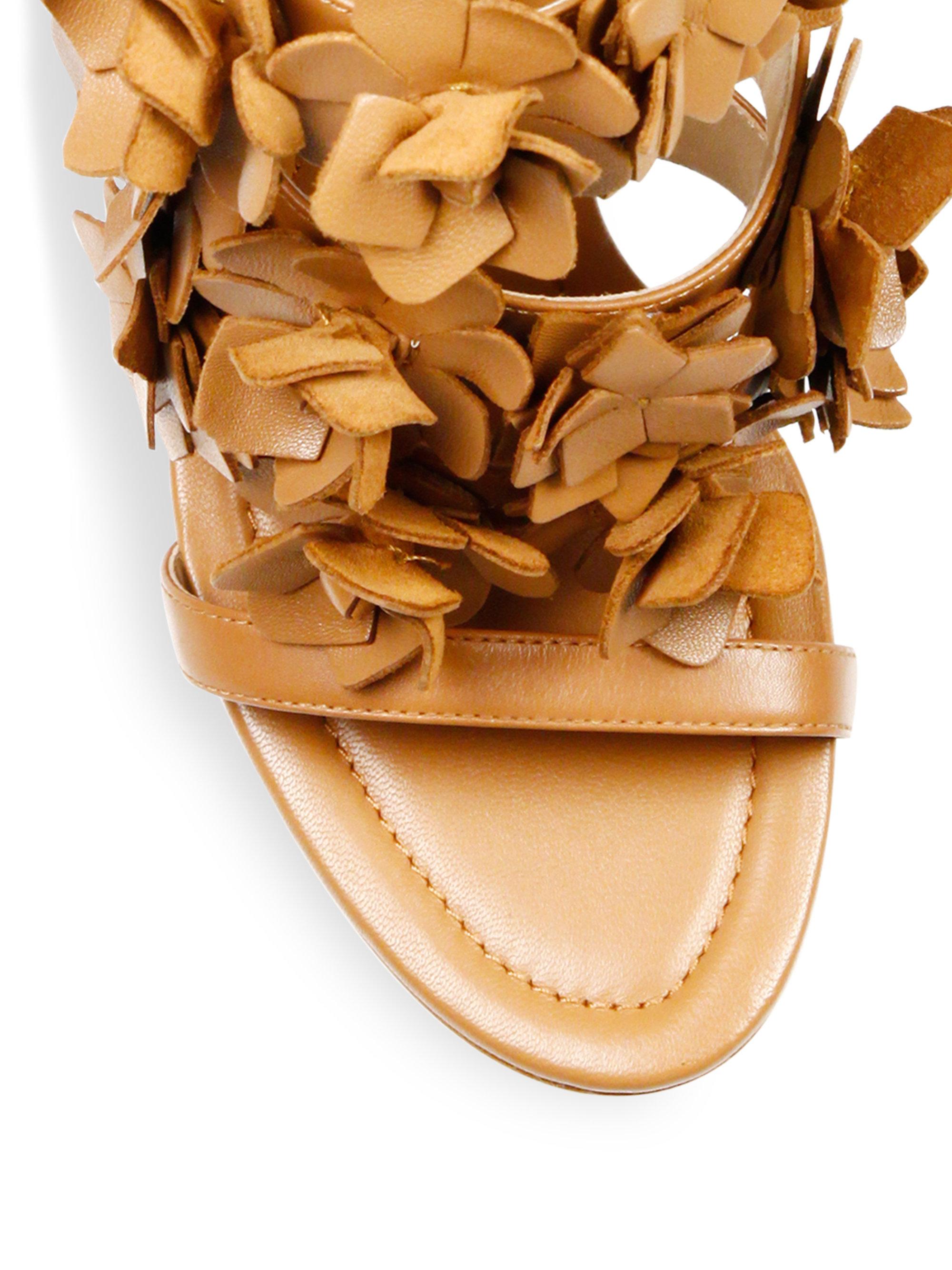 tory burch sandals brown leather