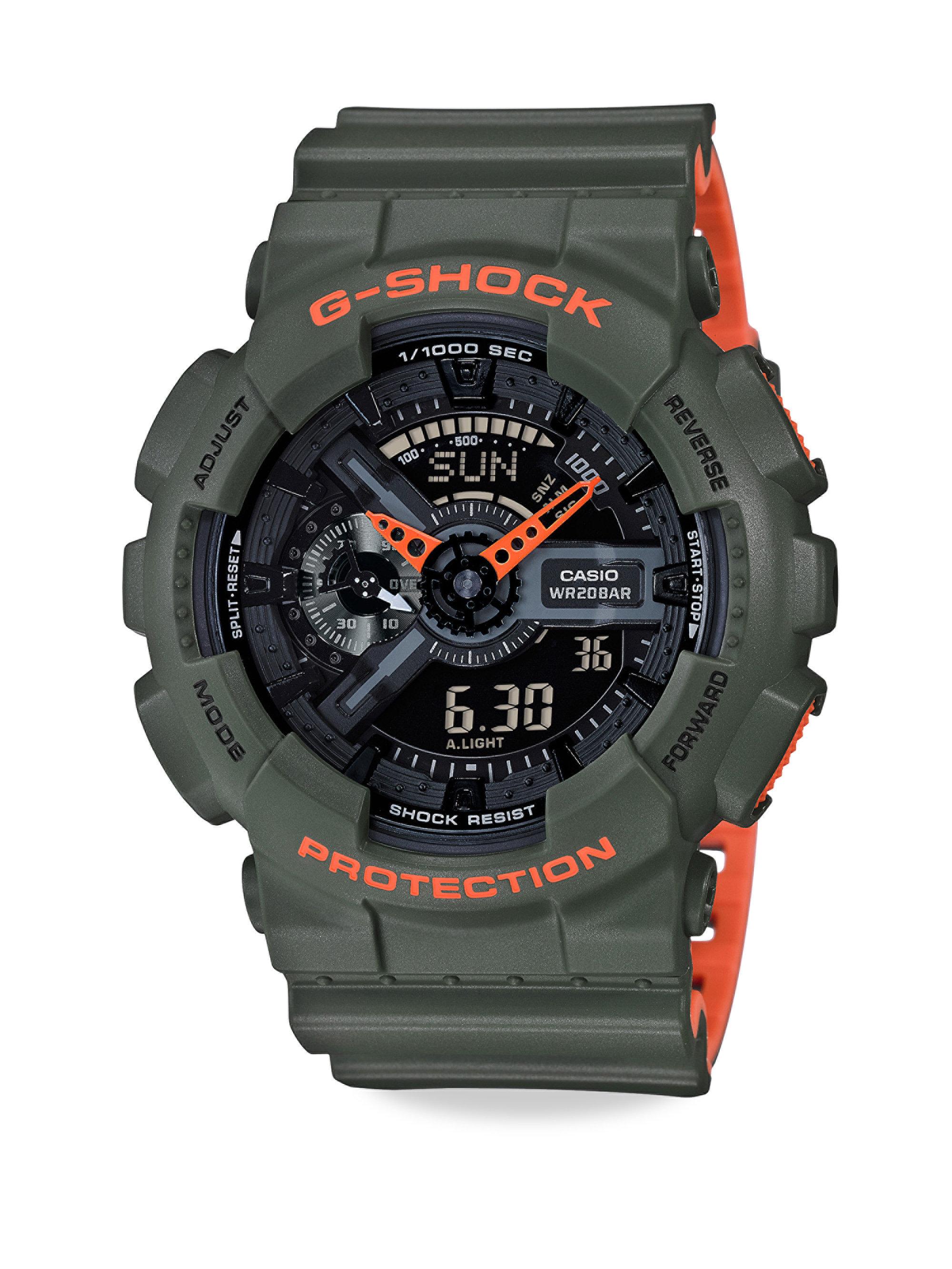 g shock green and orange