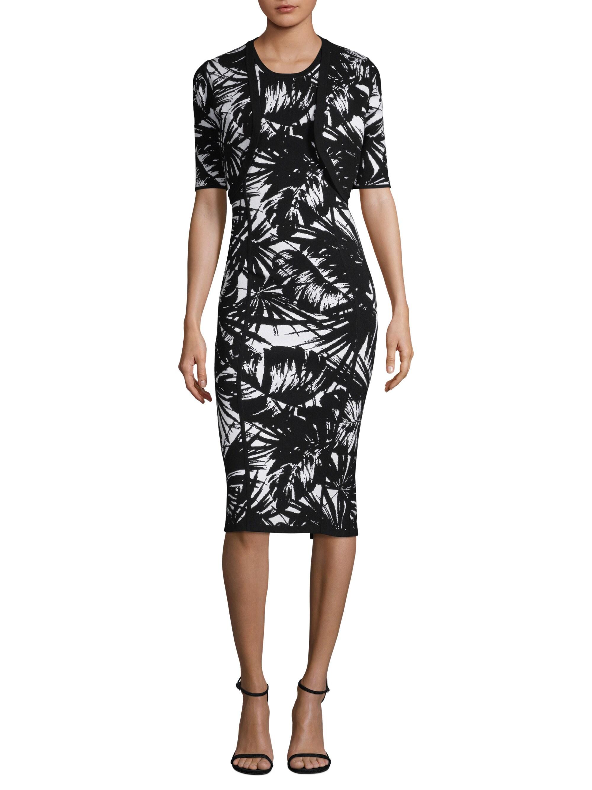 Michael Kors Synthetic Women's Palm Leaf-print Shrug ...
