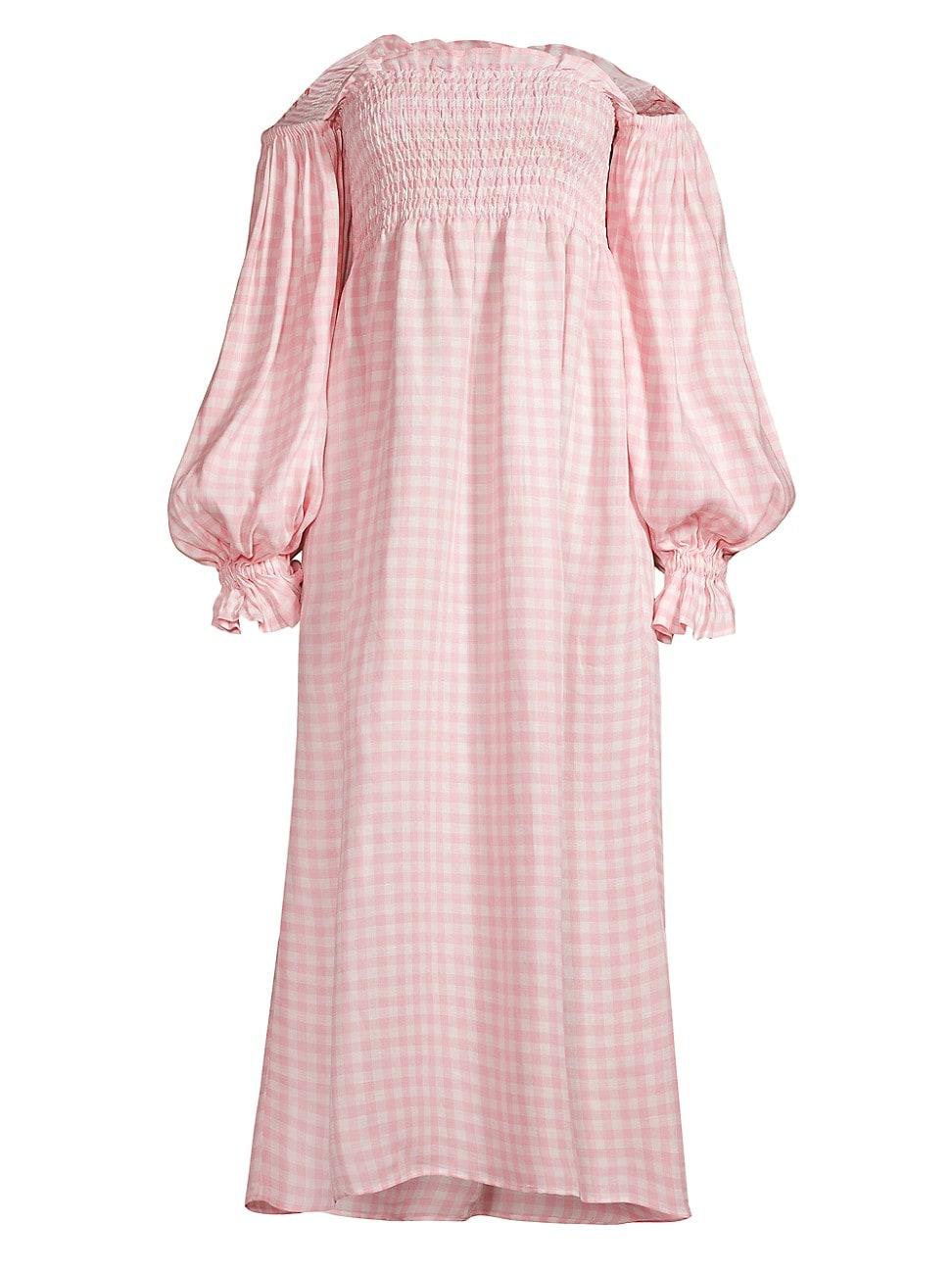 Sleeper Atlanta Off-the-shoulder Maxi Dress in Pink | Lyst