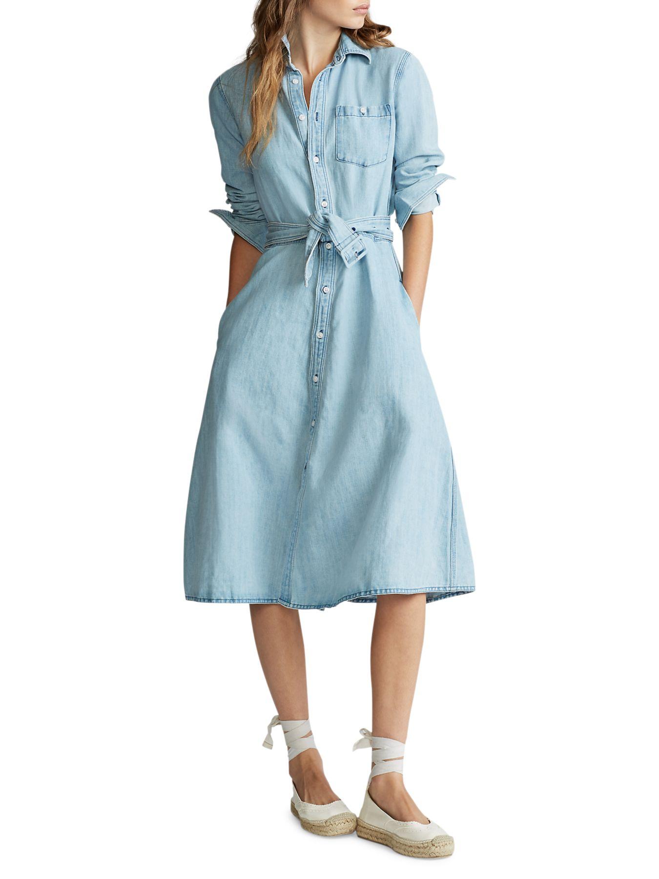 polo ralph lauren denim shirt dress