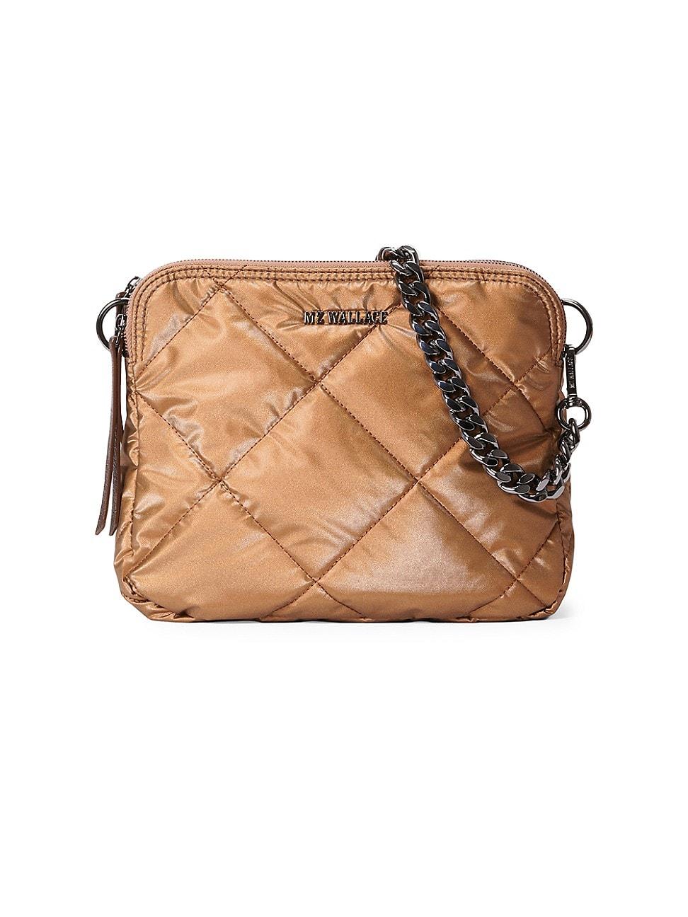 MZ Wallace Bowery Quilted Nylon Crossbody Bag in Natural | Lyst