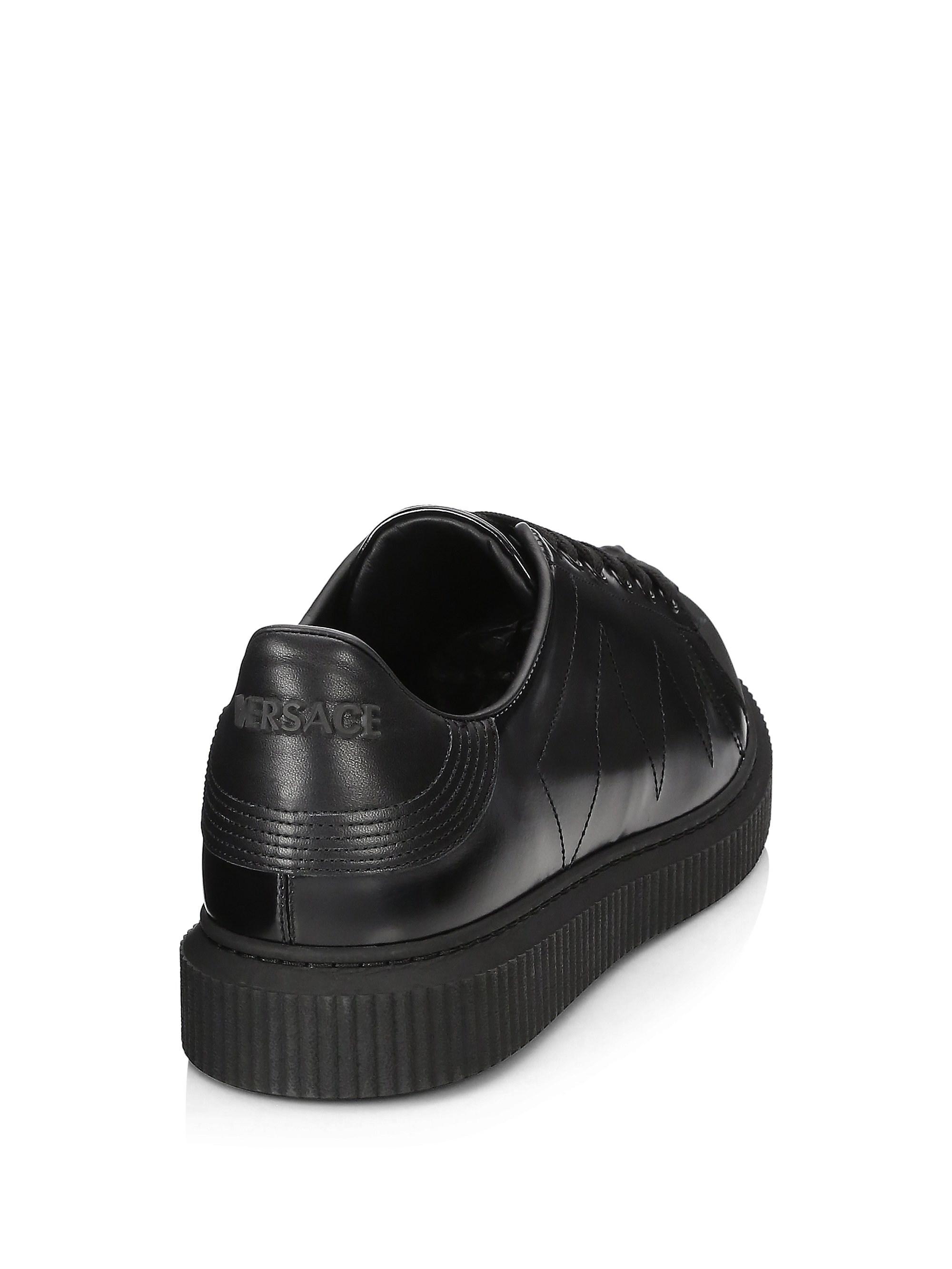 versace leather sneakers