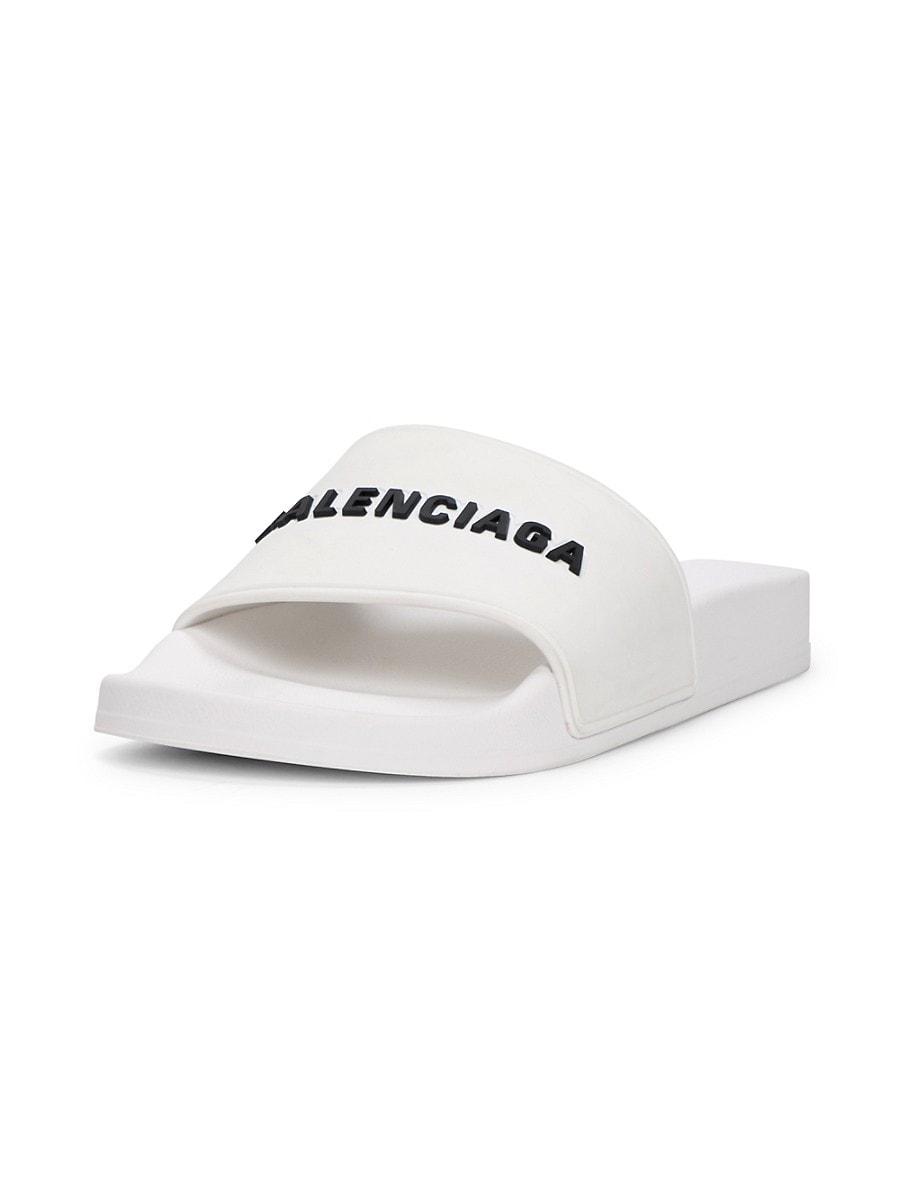 balenciaga white slides