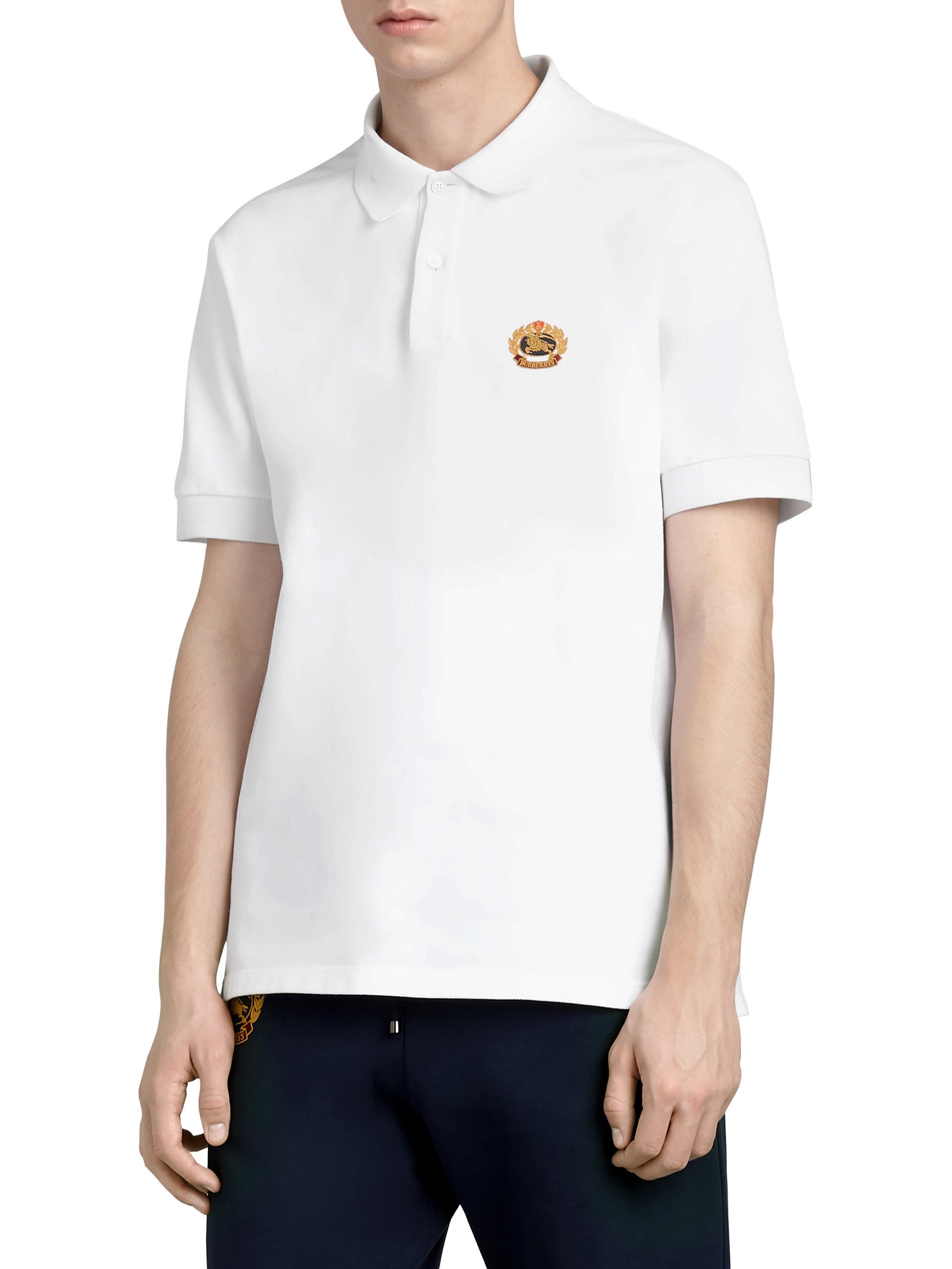burberry white polo