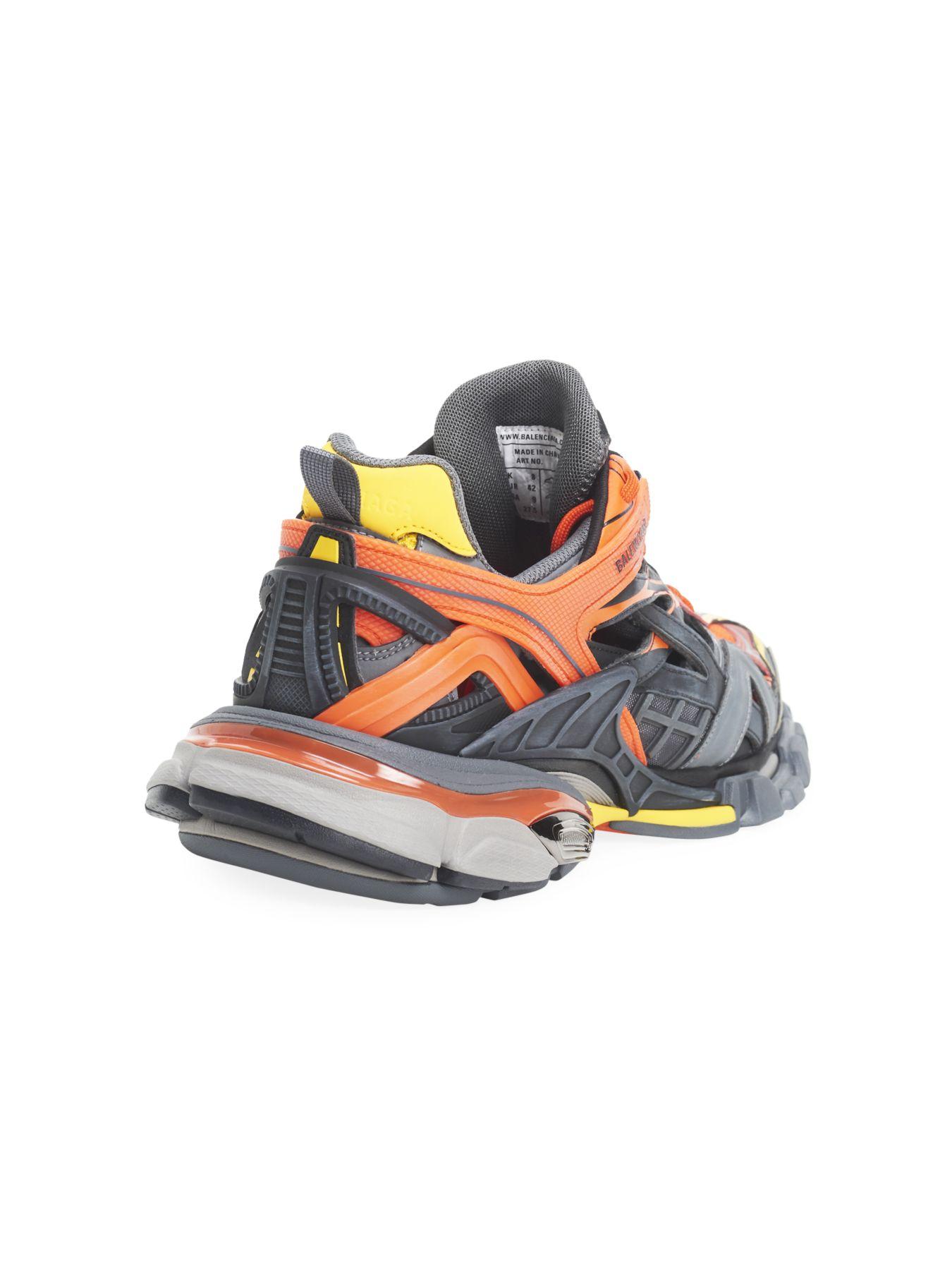 Balenciaga Orange Track.2 Open Sneakers for Men | Lyst