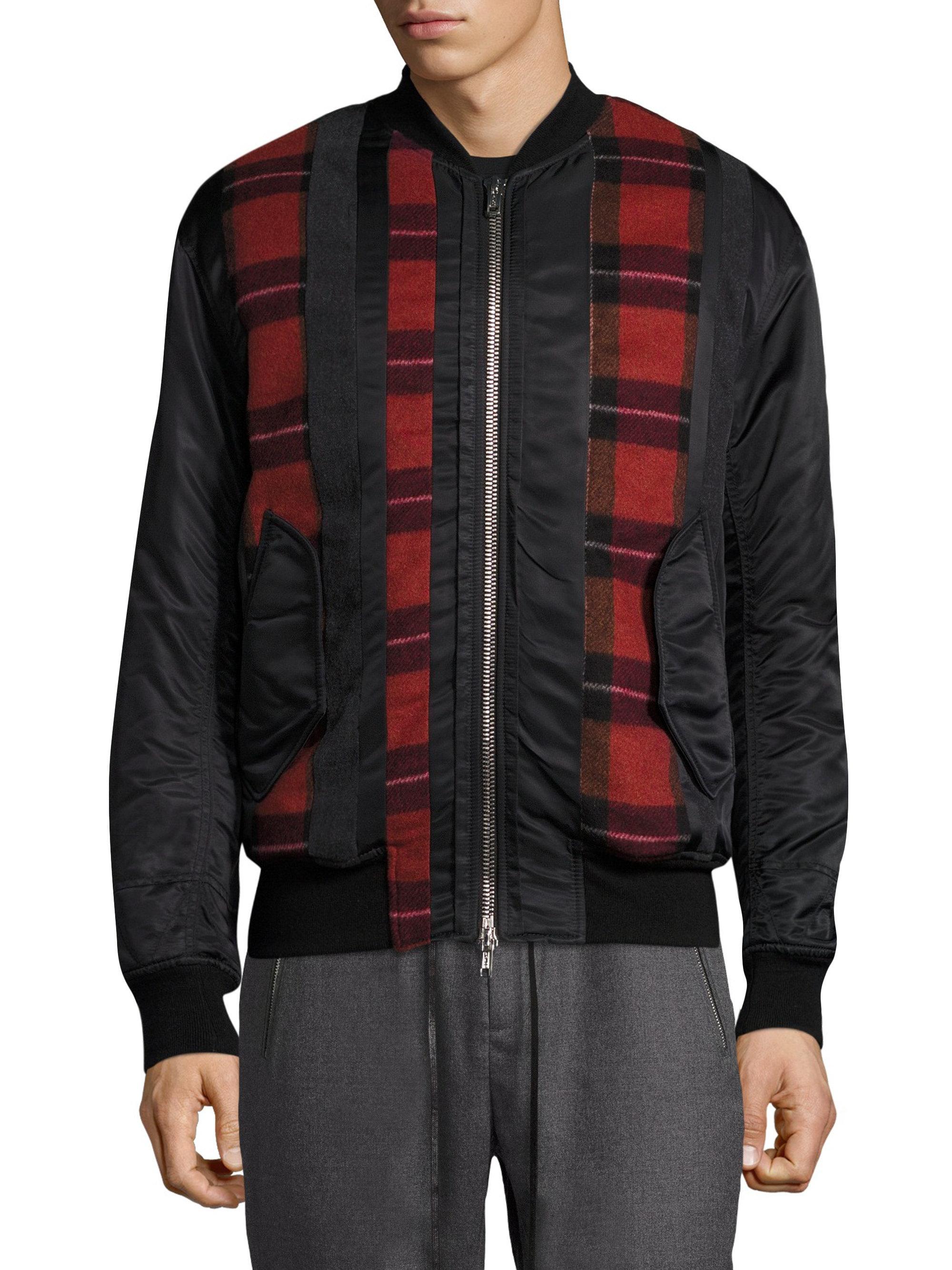 wool flannel bomber jacket