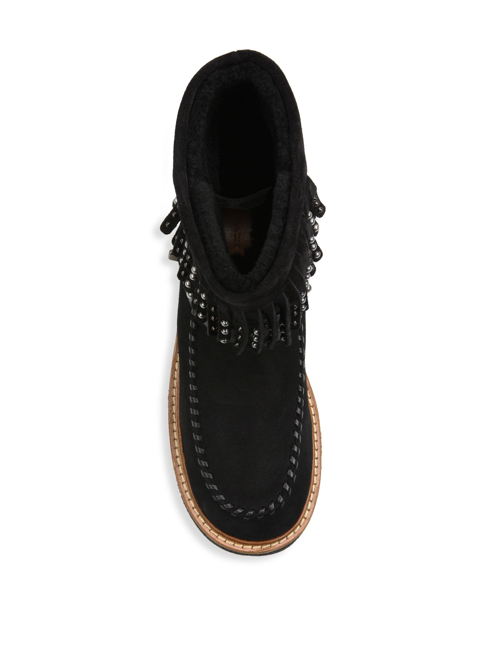 COACH Roccasin Shearlinglined Suede Boots in Black Lyst