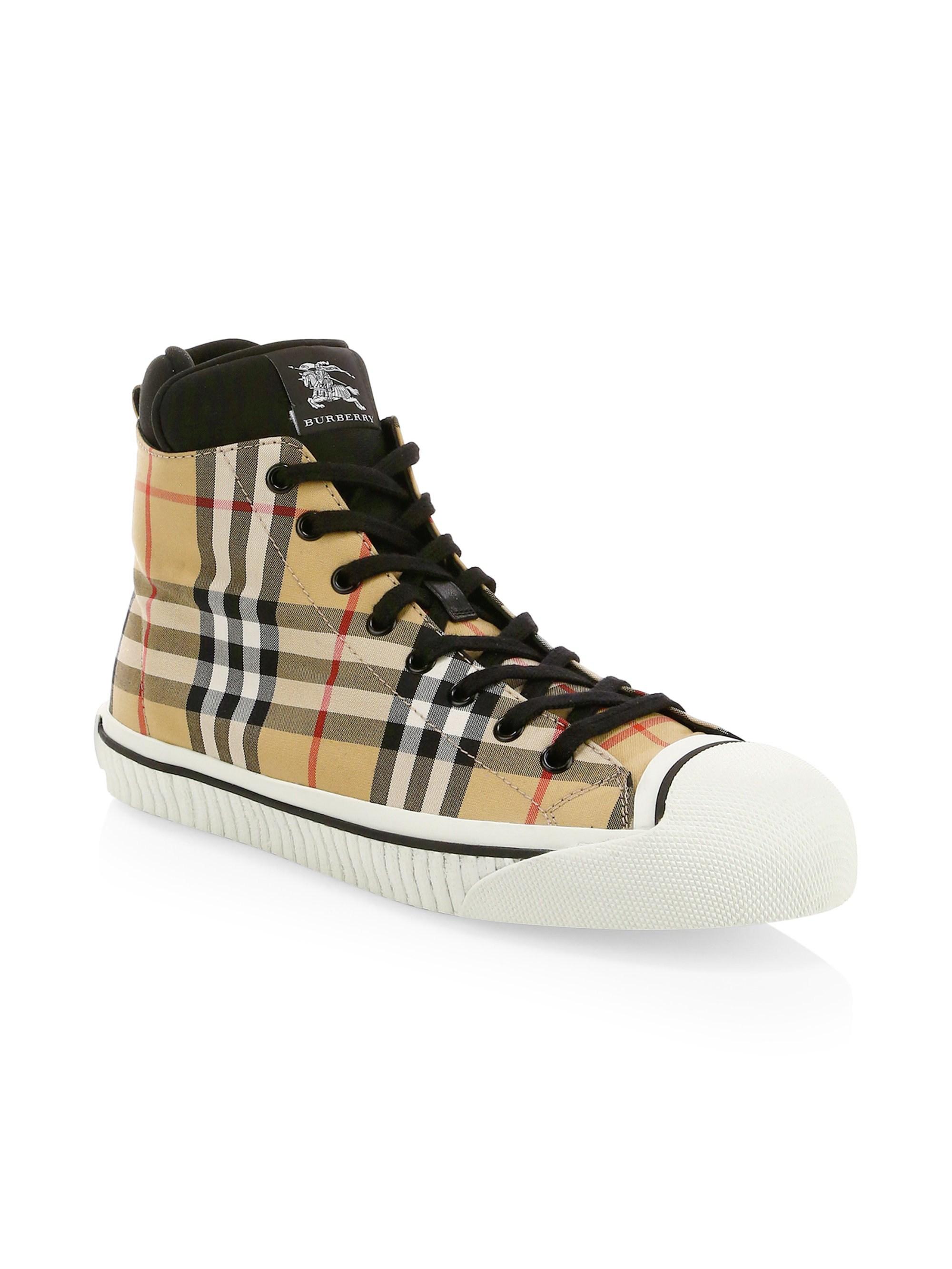 burberry mens high top shoes