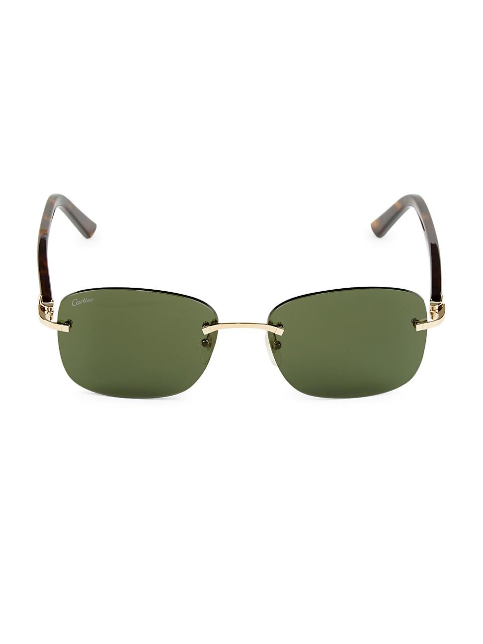 rectangular rimless sunglasses for mens