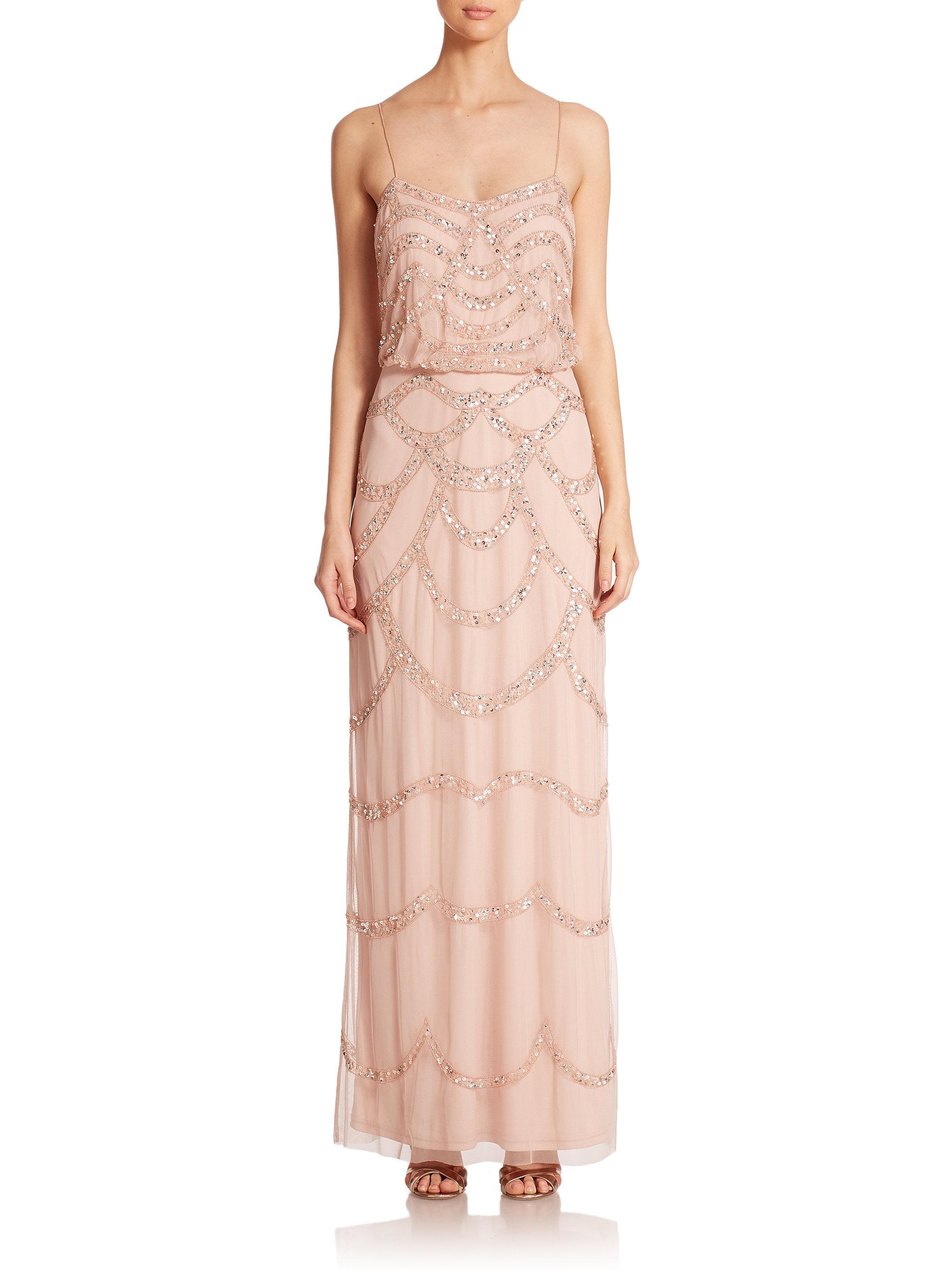 aidan mattox blouson gown