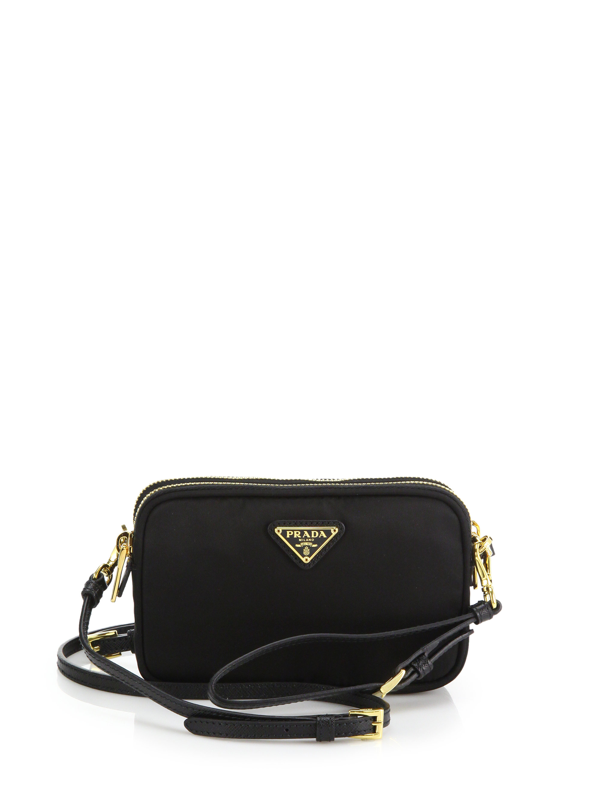 prada camera bag black