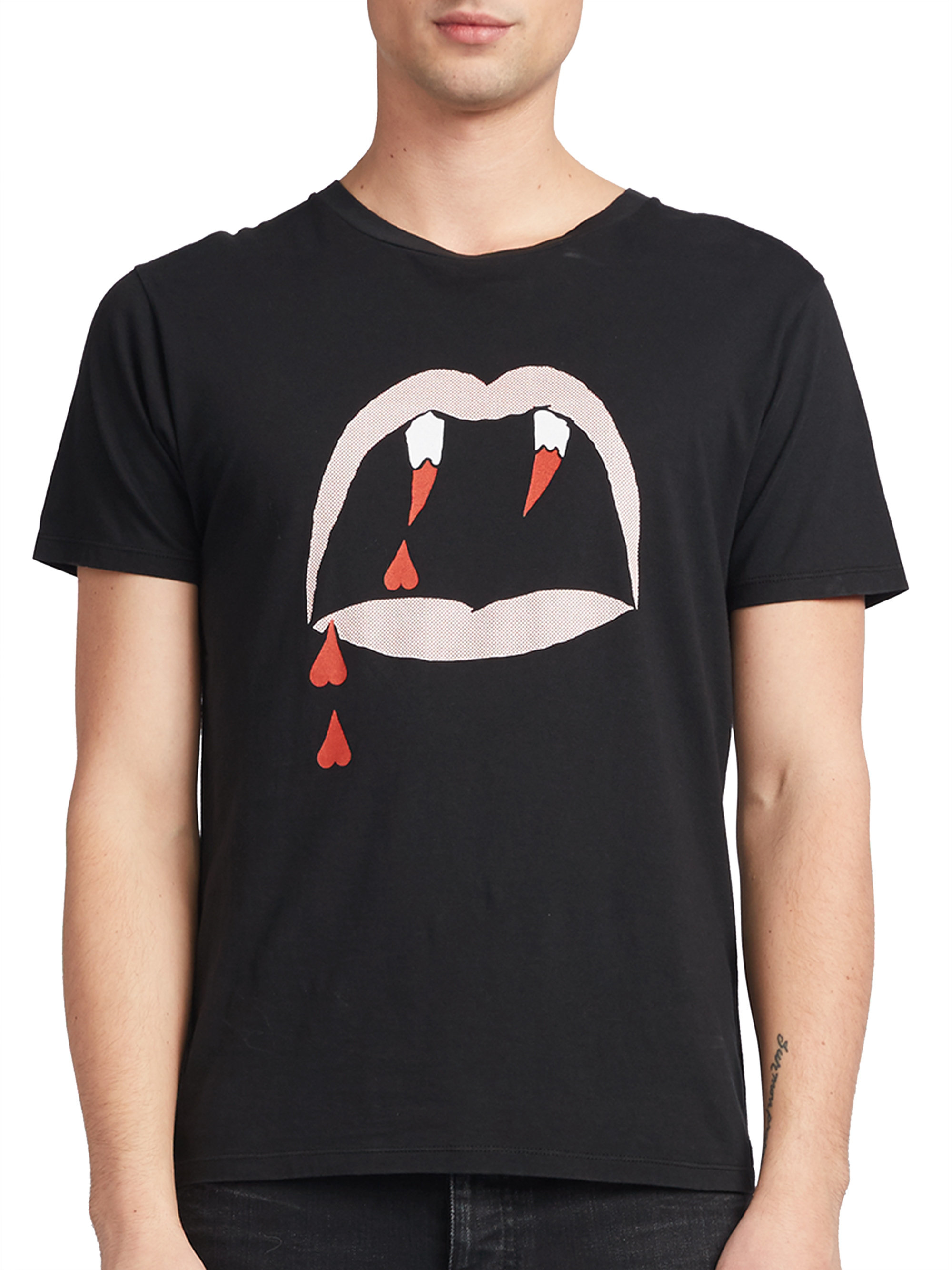 saint laurent graphic tee