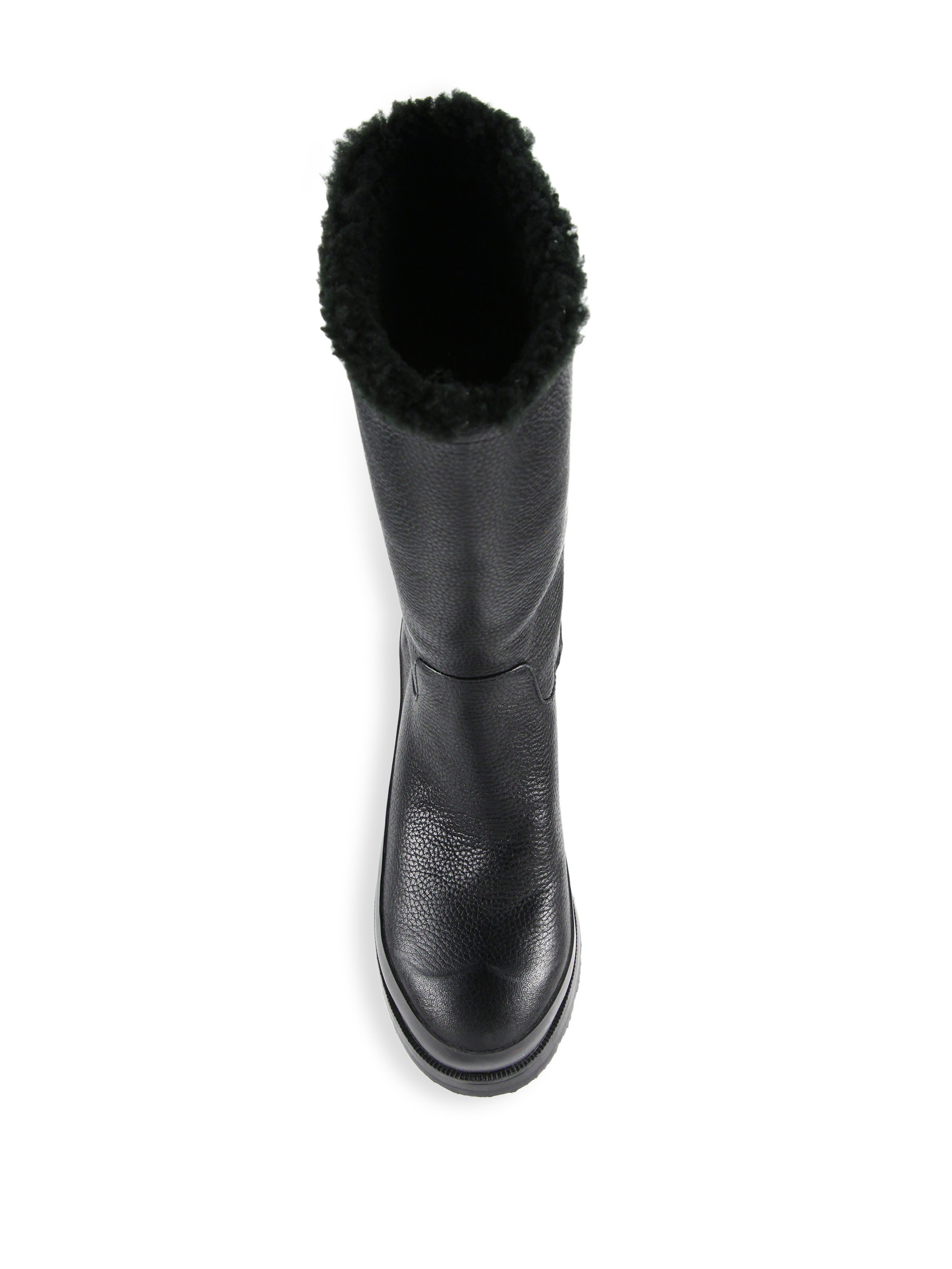 HUNTER Original Shearlinglined Leather Boots in Black Lyst