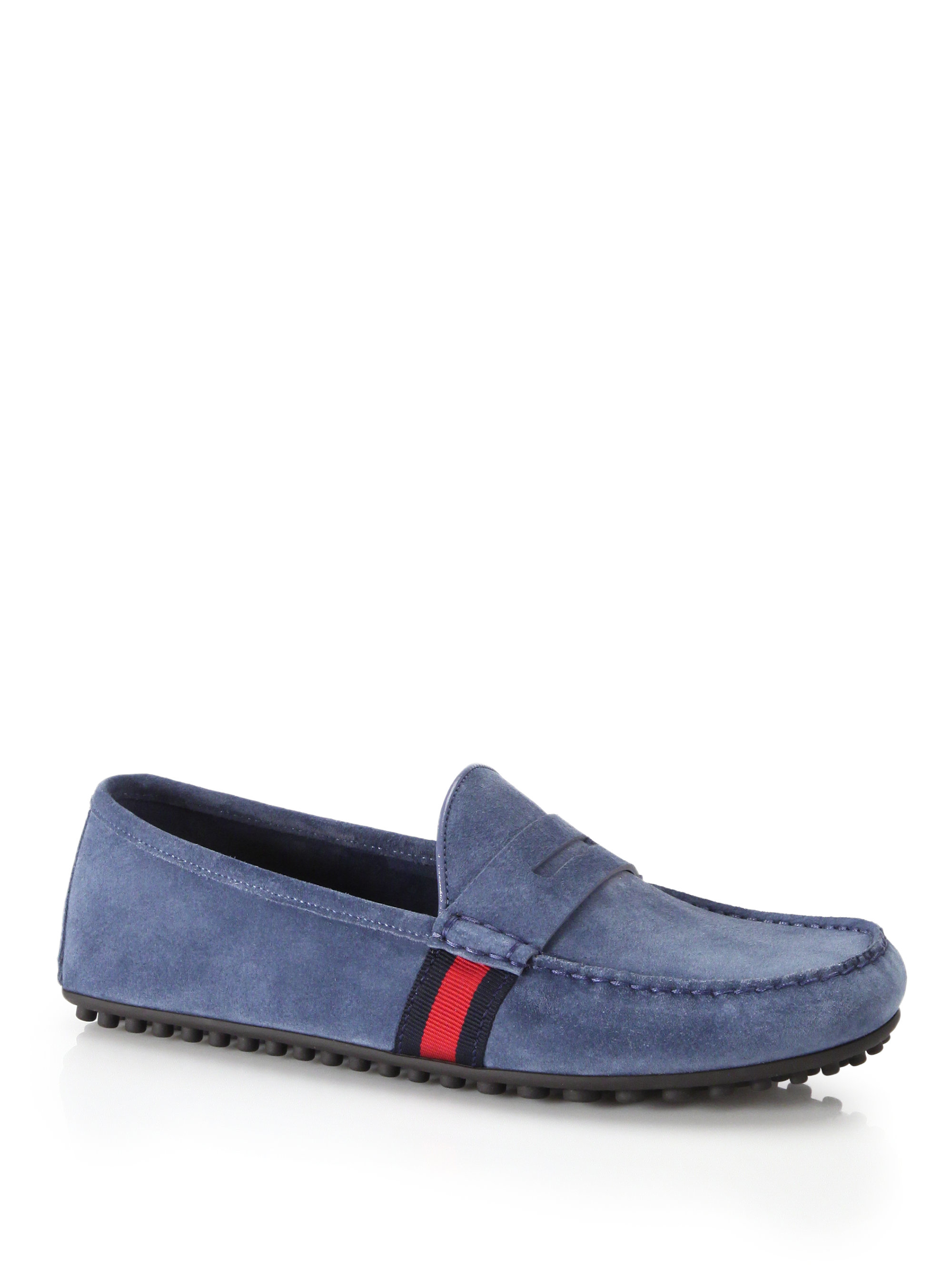 Gucci Kanye Suede Drivers in Blue for Men | Lyst