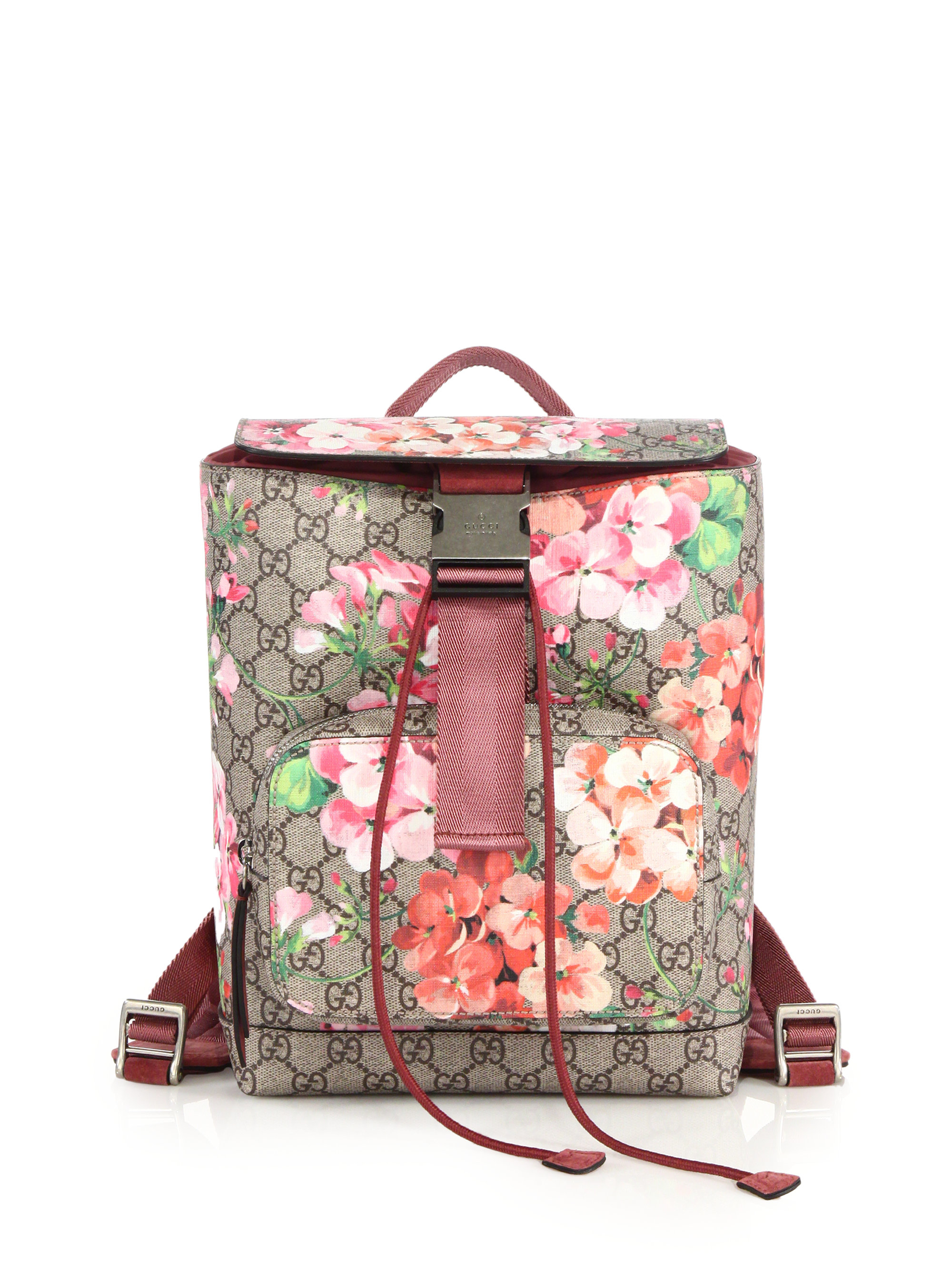 Gucci Suede Gg Blooms Small Backpack in 