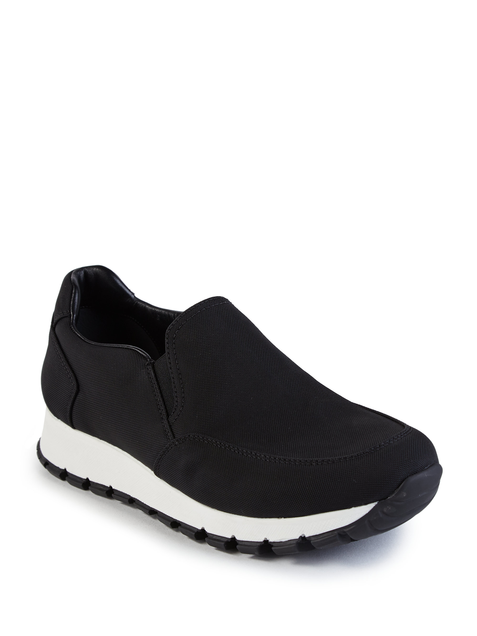 Prada Nylon Slip-on Sneakers in Black