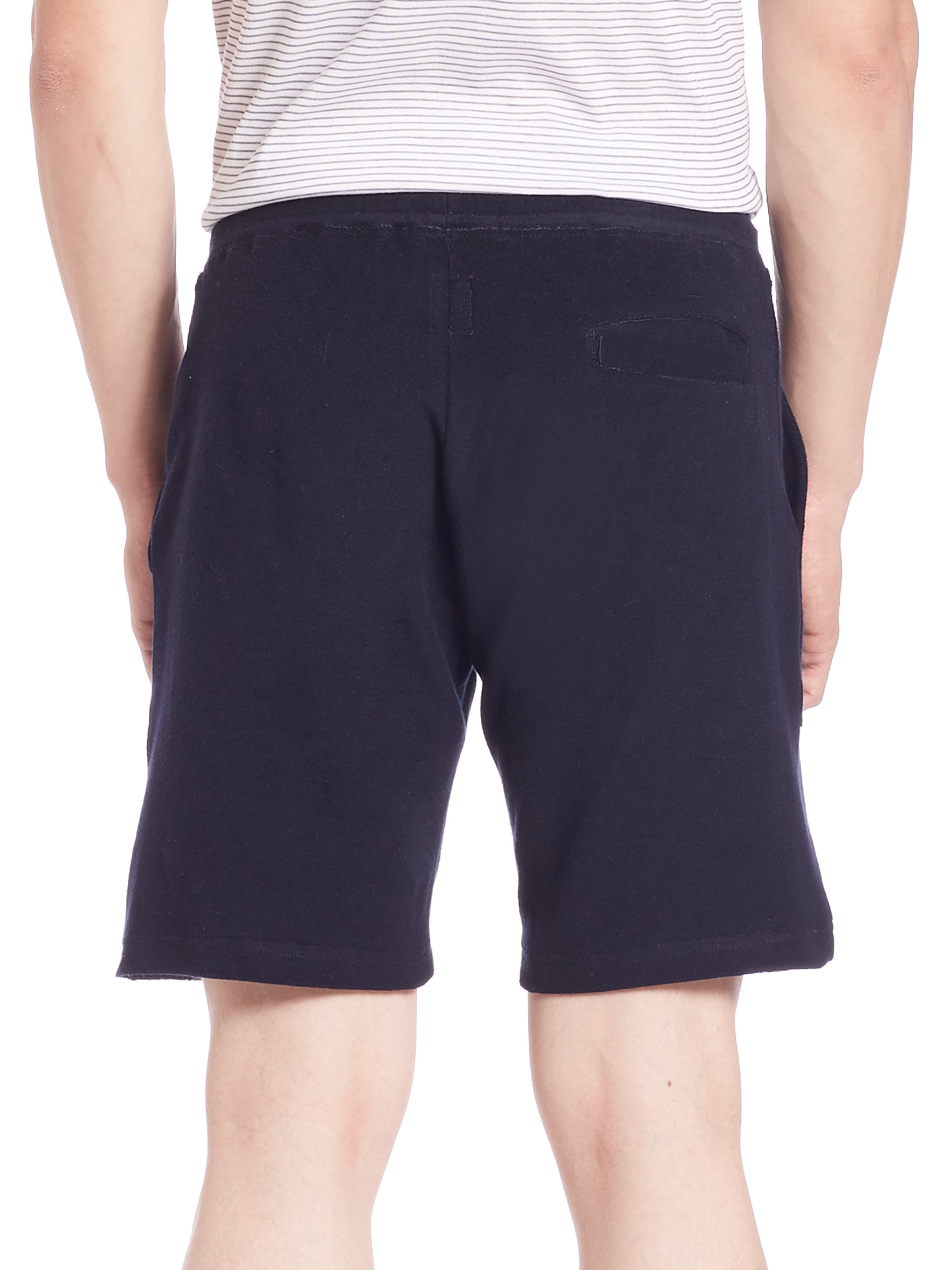 Eleventy Cotton Terry Cloth Sweat Shorts in Navy (Blue) for Men - Lyst