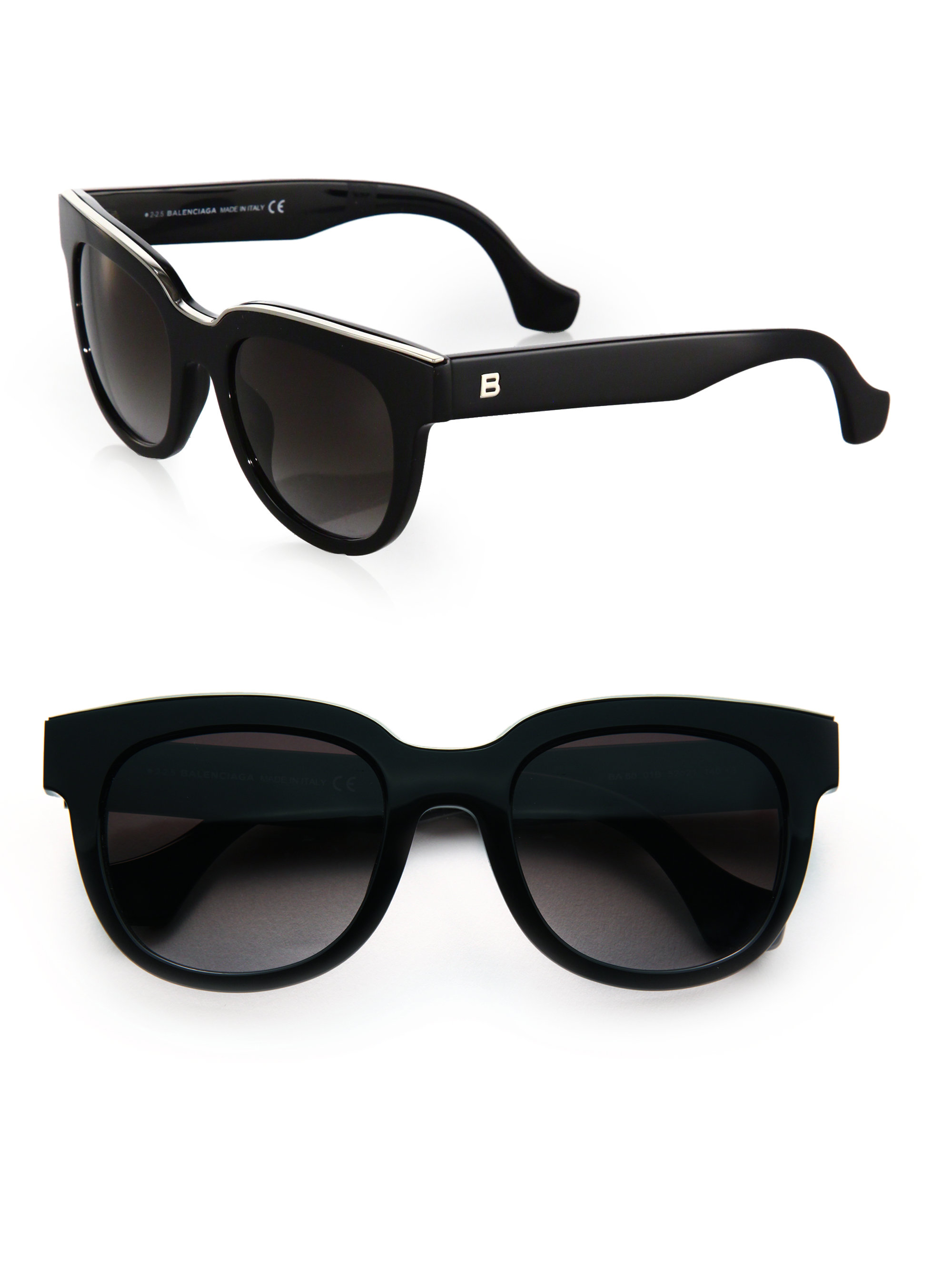 Balenciaga 52MM Acetate & Metal Square Sunglasses