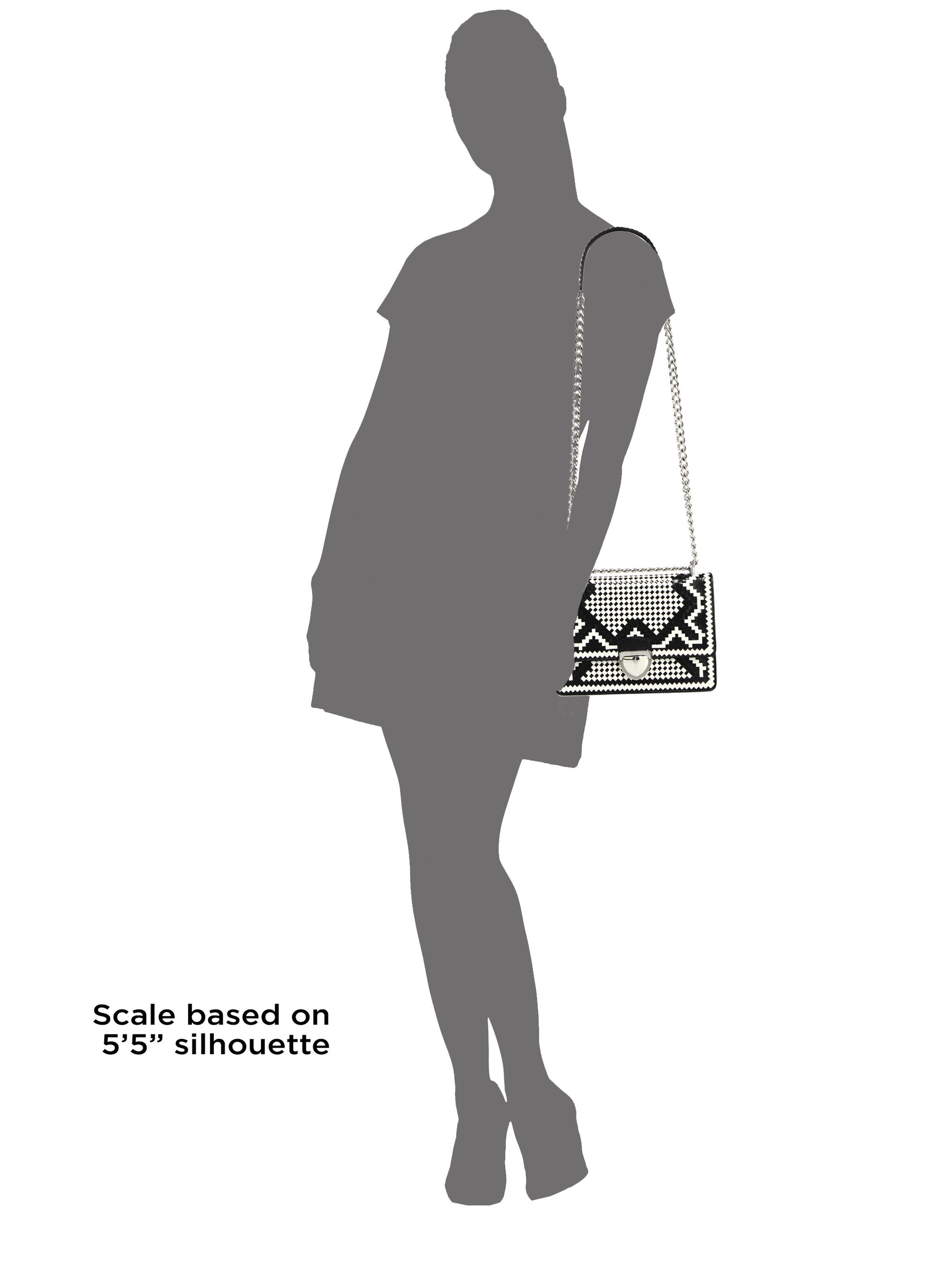 prada replica handbag - Prada Madras Woven Leather Chain Bag in Black (black-white) | Lyst