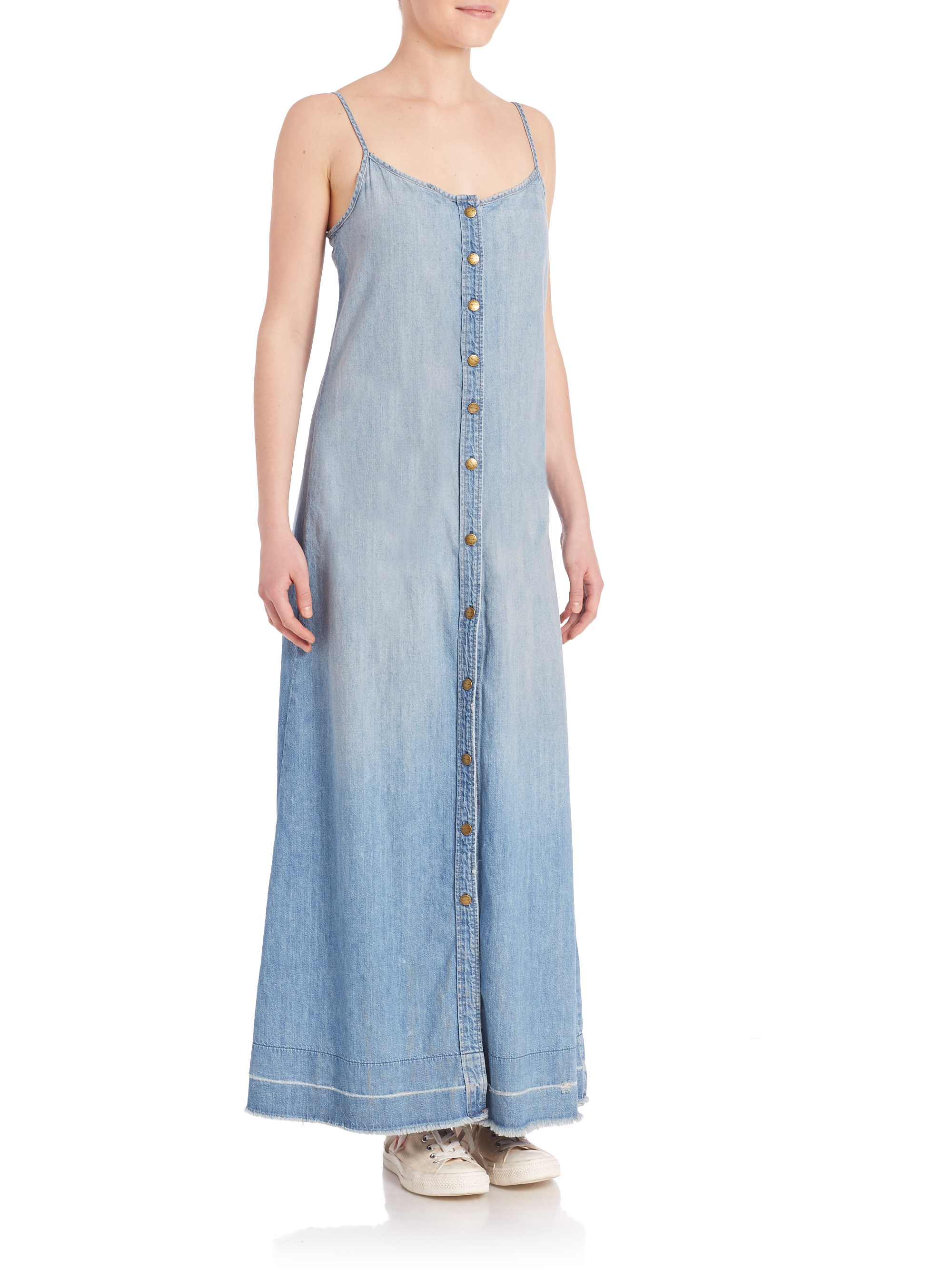 women's denim maxi dresses