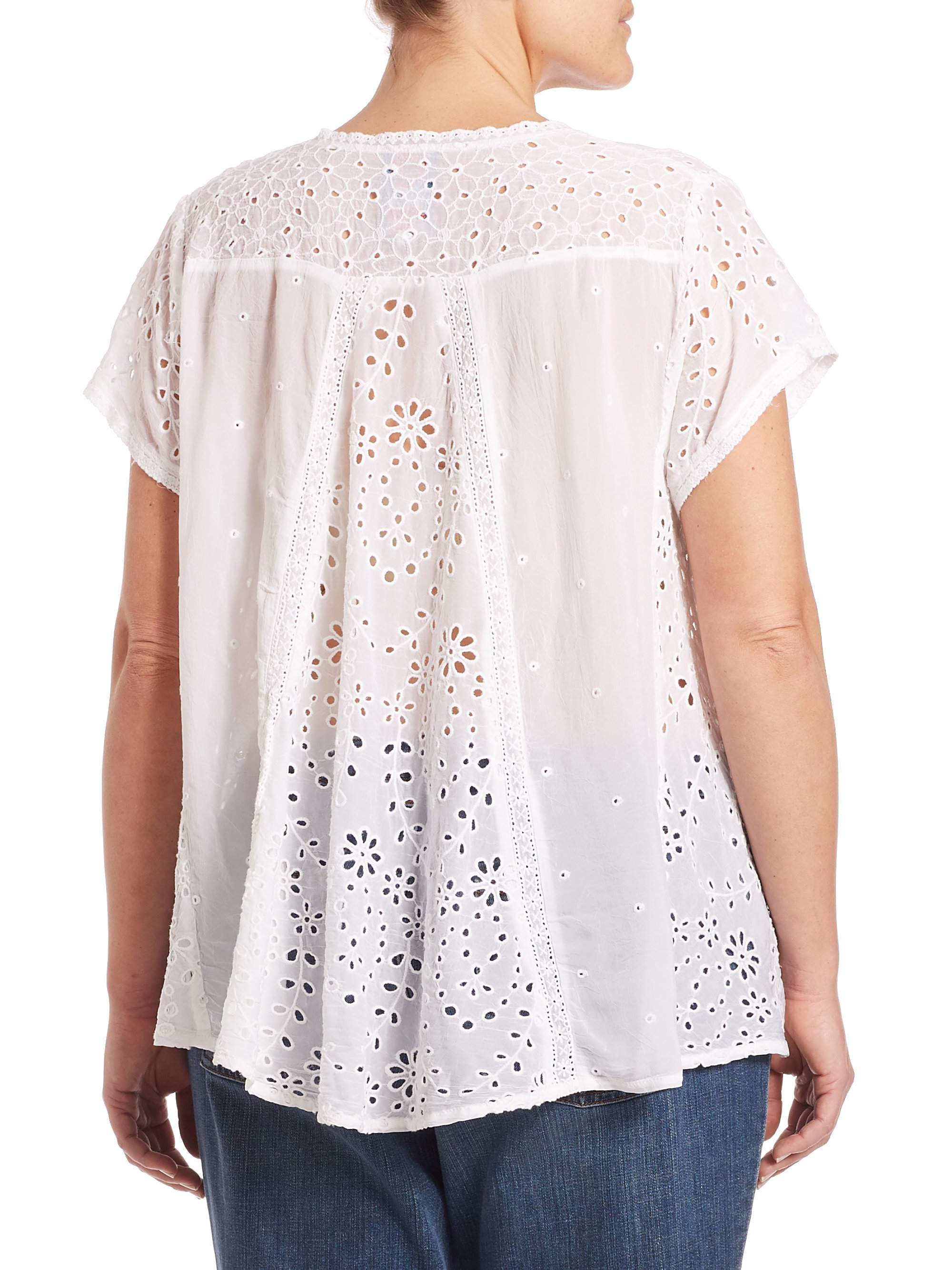 eyelet white shirt