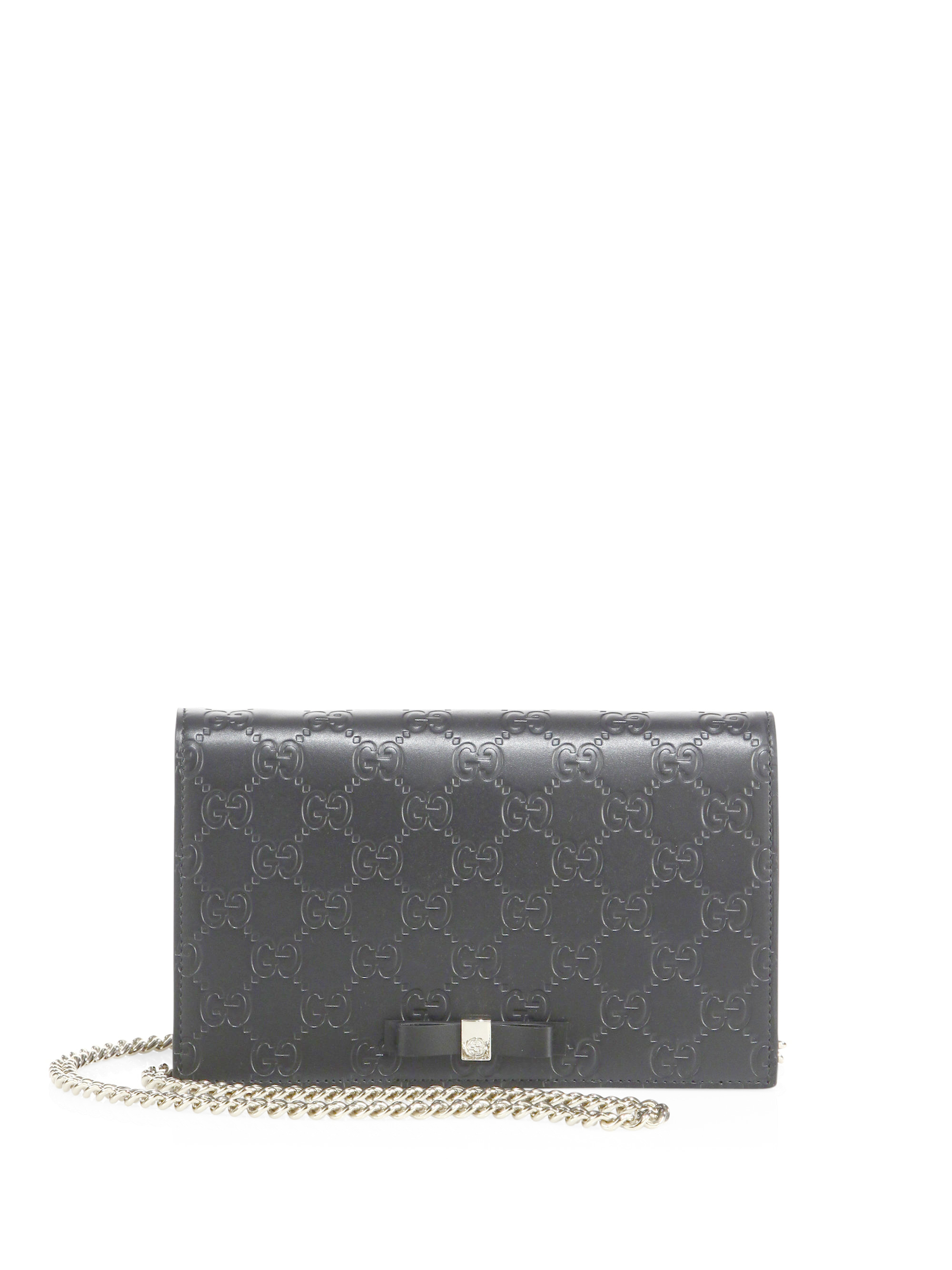 gucci bowy embossed leather shoulder bag