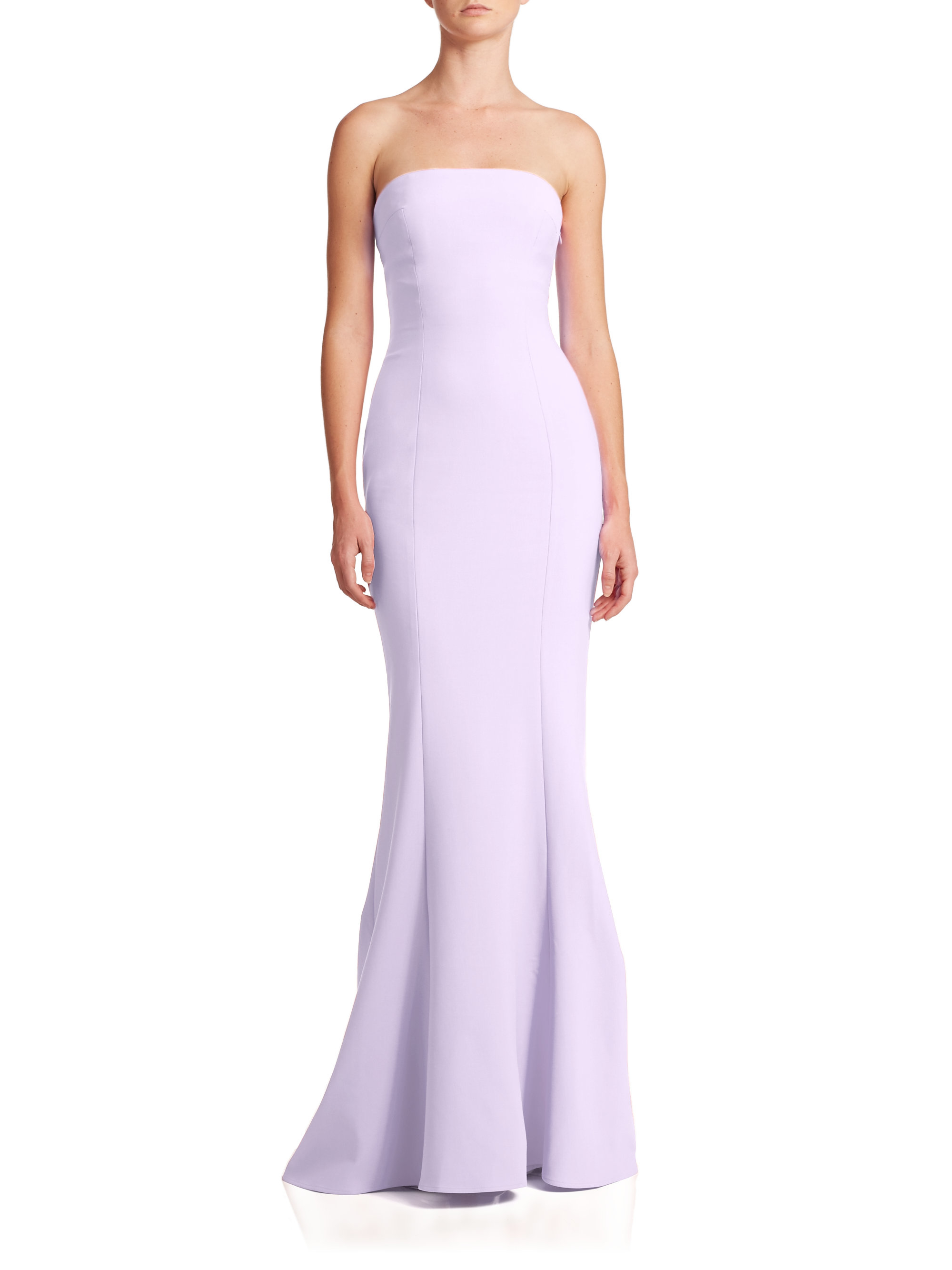 lilac strapless dress