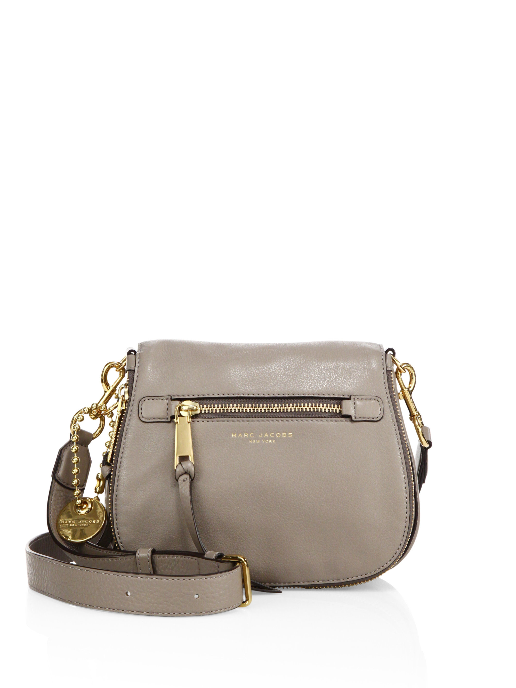 Marc jacobs Recruit Small Leather Saddle Crossbody Bag in Brown | Lyst