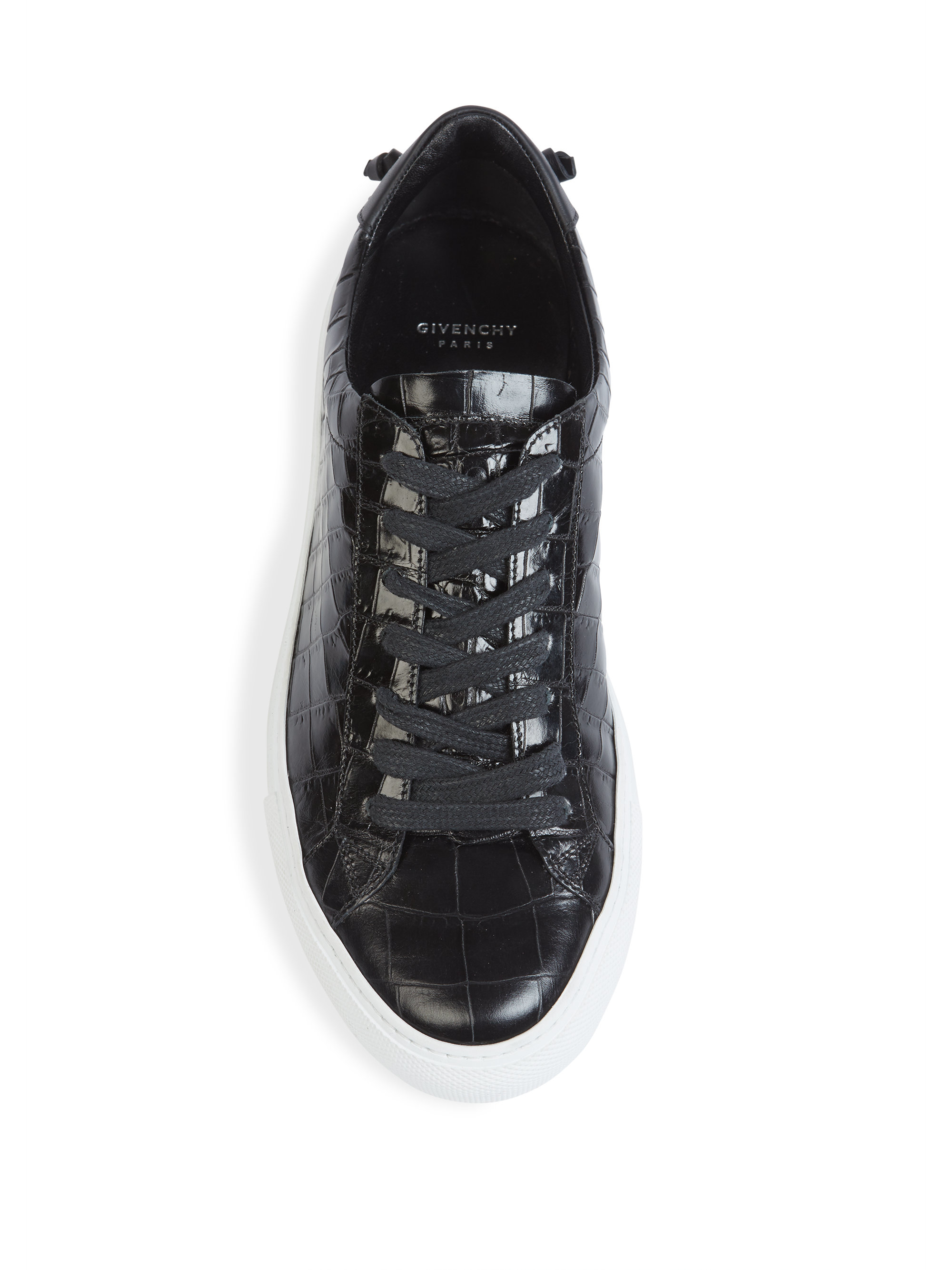 Givenchy Urban Street Croc-embossed Patent Leather Sneakers in Black ...